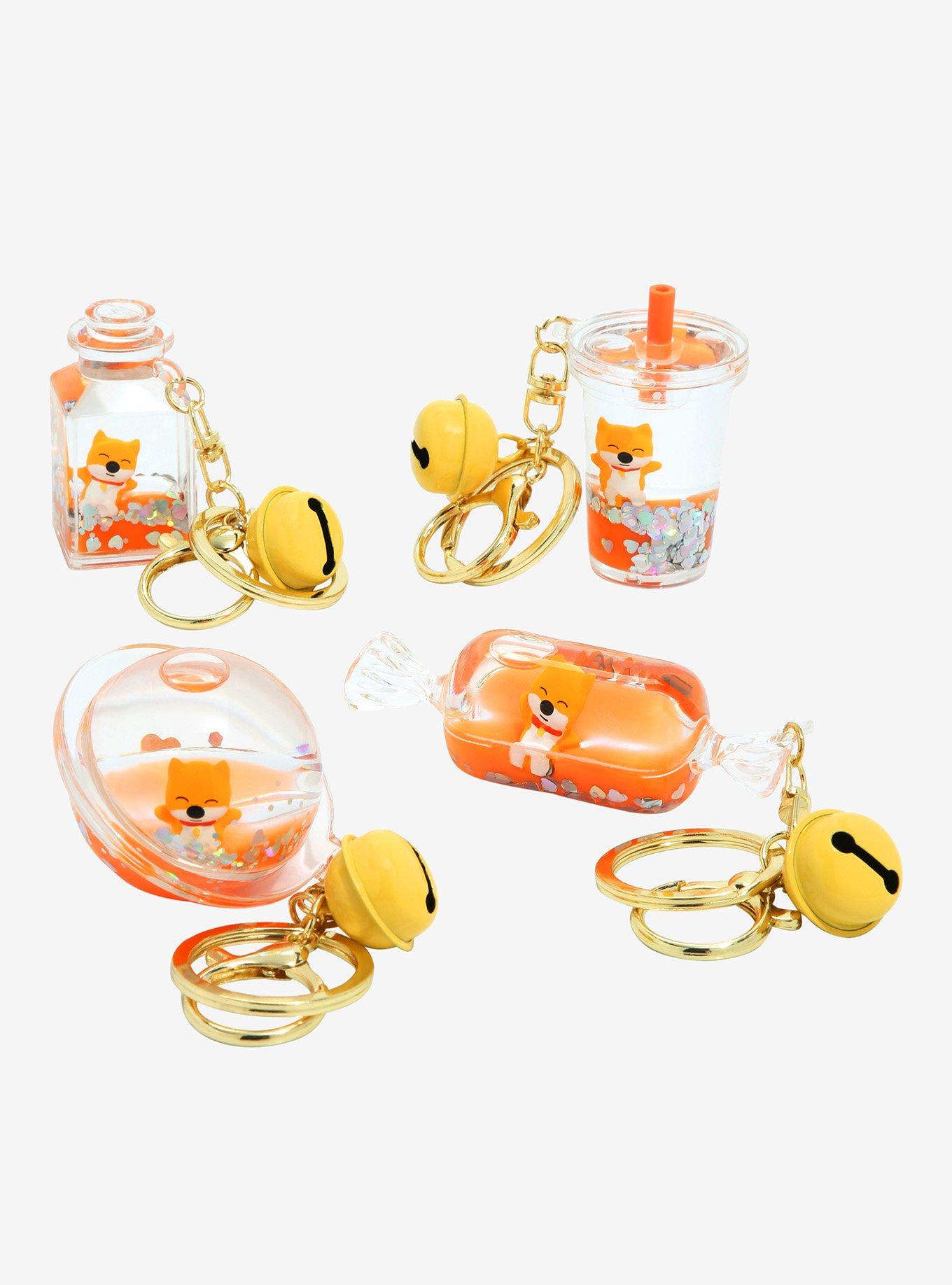 Chibi Shiba Inu Floating Shapes Blind Bag Keychain, , hi-res