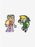 Nintendo The Legend of Zelda Chibi Link & Zelda Enamel Pin Set, , hi-res