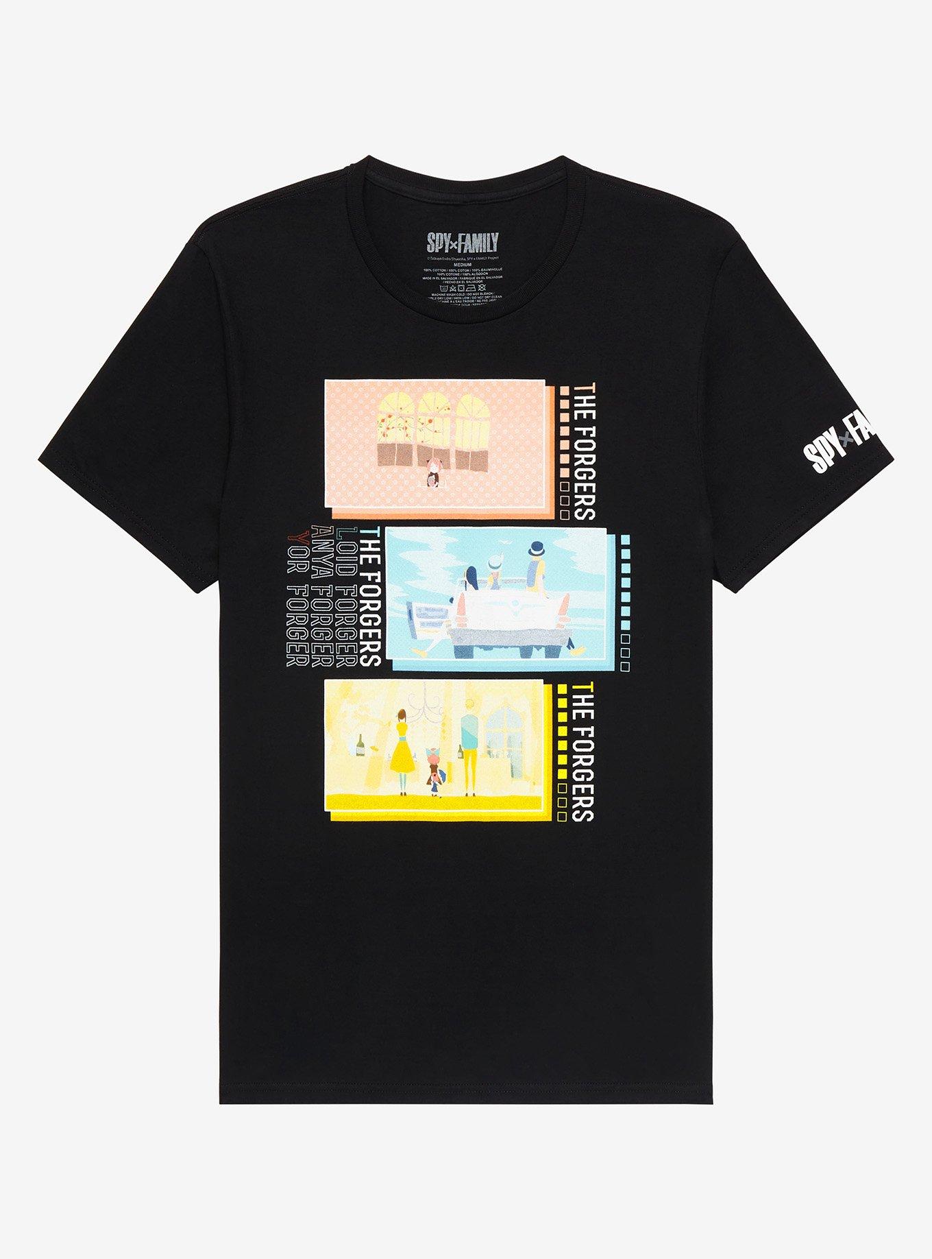 Spy X Family Intro Panels T-Shirt, BLACK, hi-res