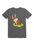 Kawaii Curious Bunny T-Shirt, CHARCOAL, hi-res