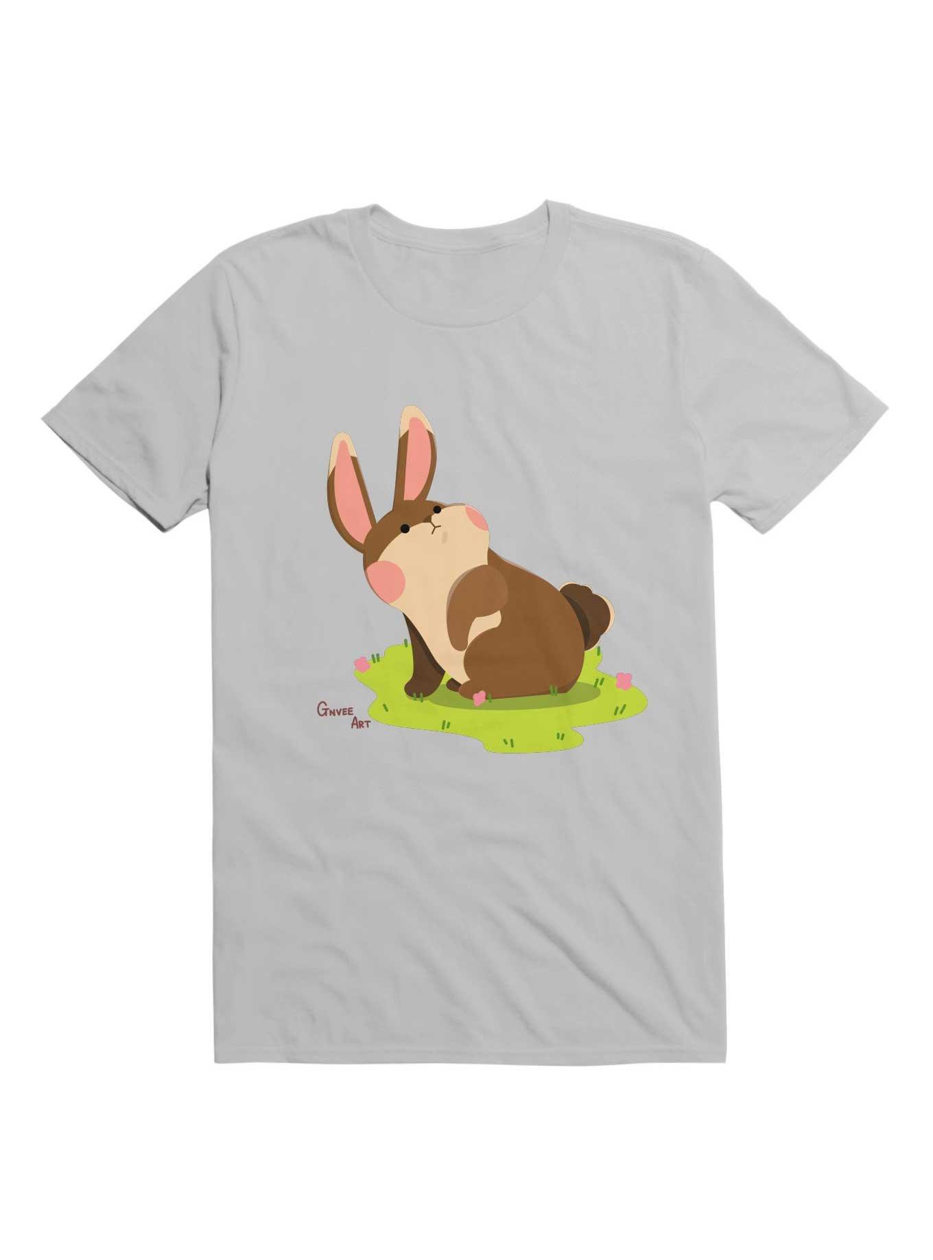 Kawaii Curious Bunny T-Shirt, ICE GREY, hi-res