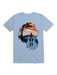 Kawaii Mountain In Frame Lion T-Shirt, LIGHT BLUE, hi-res