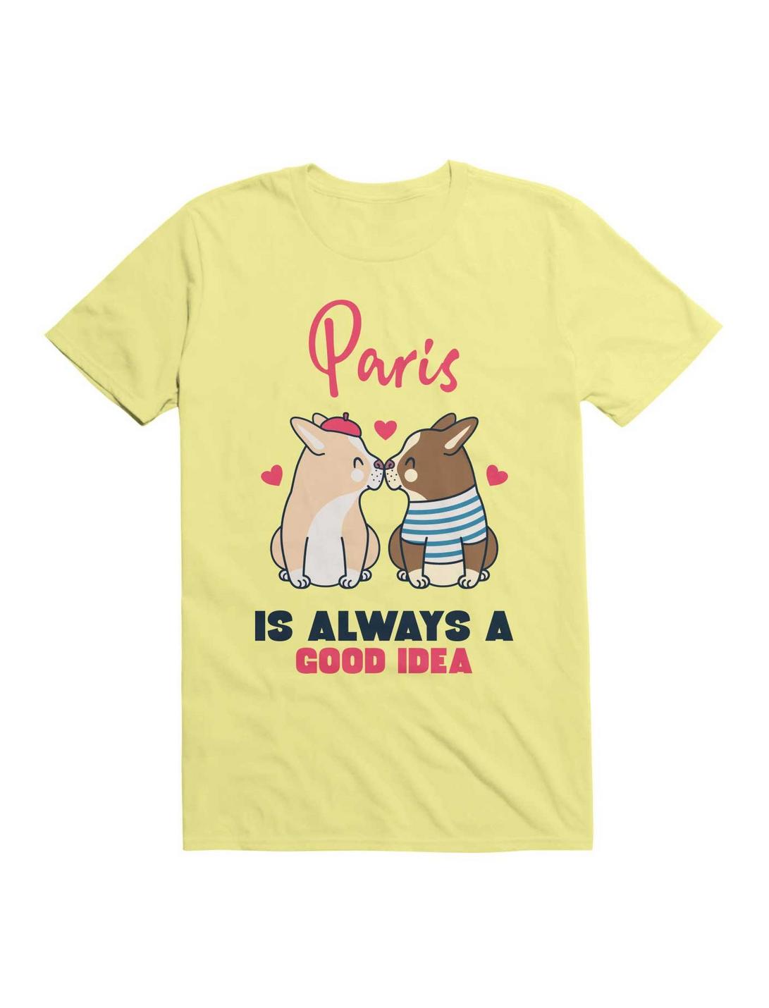 Kawaii Paris Is Always A Good Idea T-Shirt, CORN SILK, hi-res