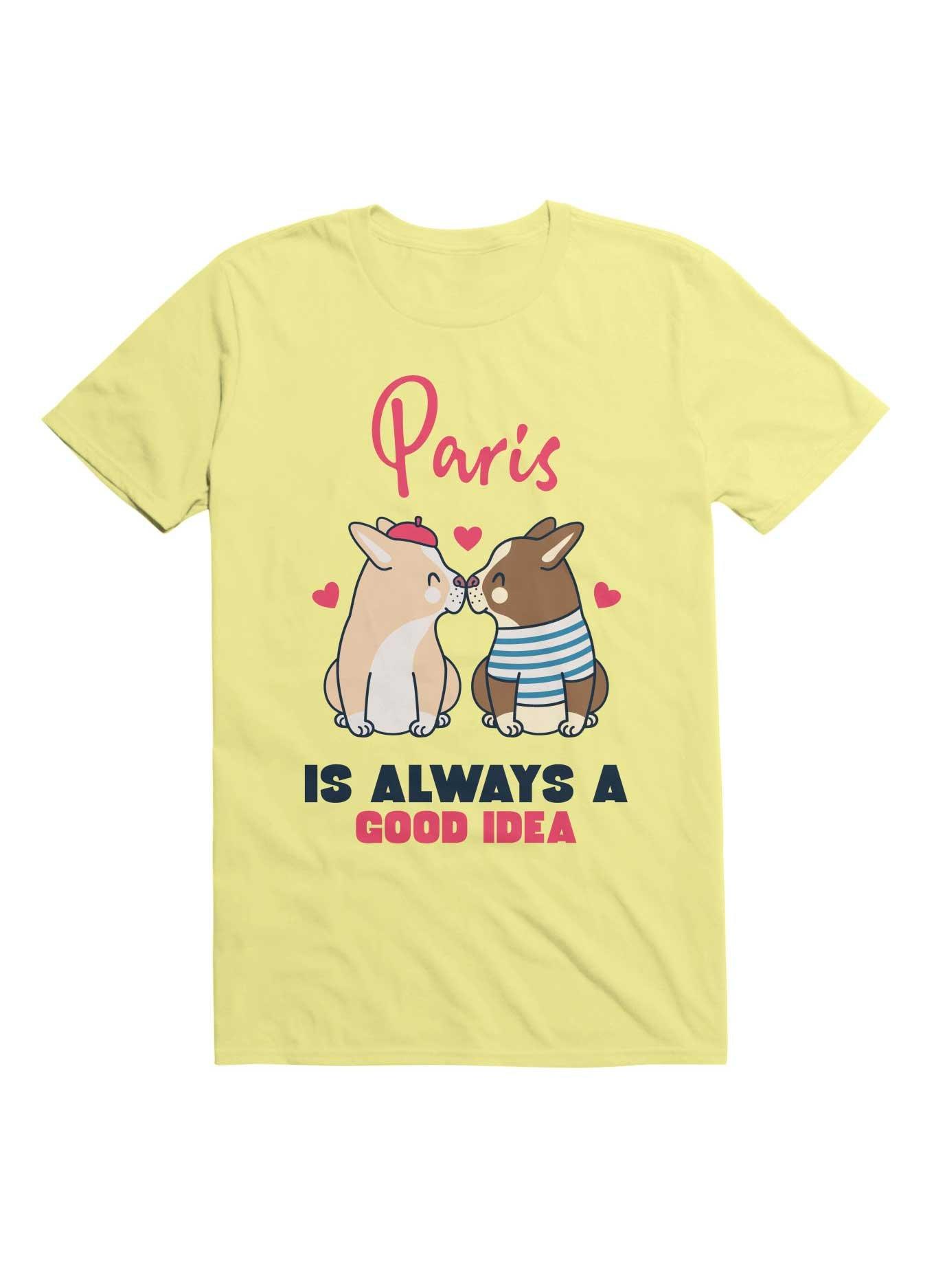 Kawaii Paris Is Always A Good Idea T-Shirt, CORN SILK, hi-res