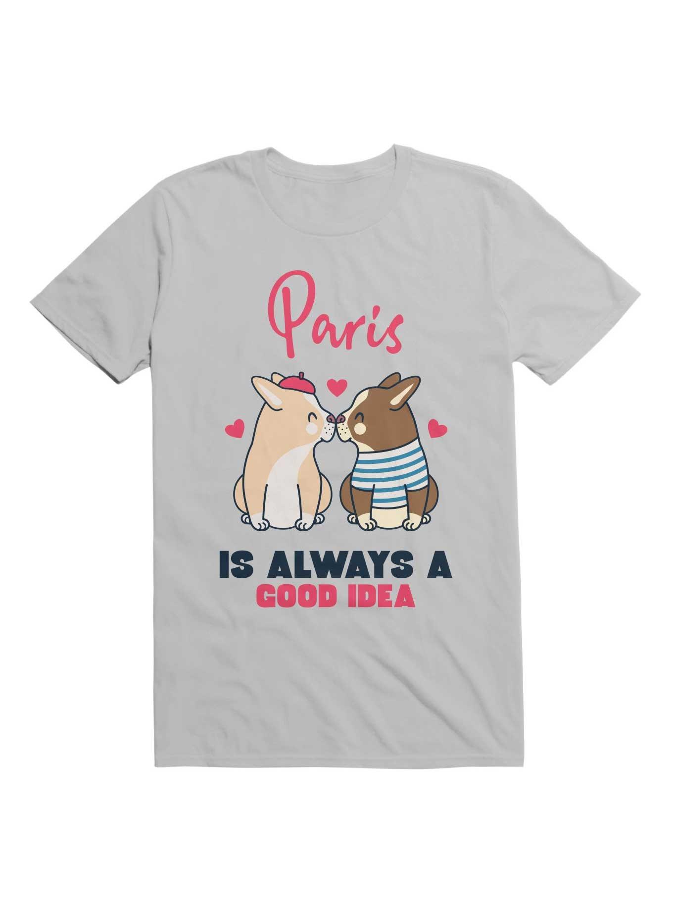 Kawaii Paris Is Always A Good Idea T-Shirt, ICE GREY, hi-res