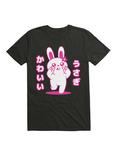 Kawaii Pink Bunny T-Shirt, BLACK, hi-res