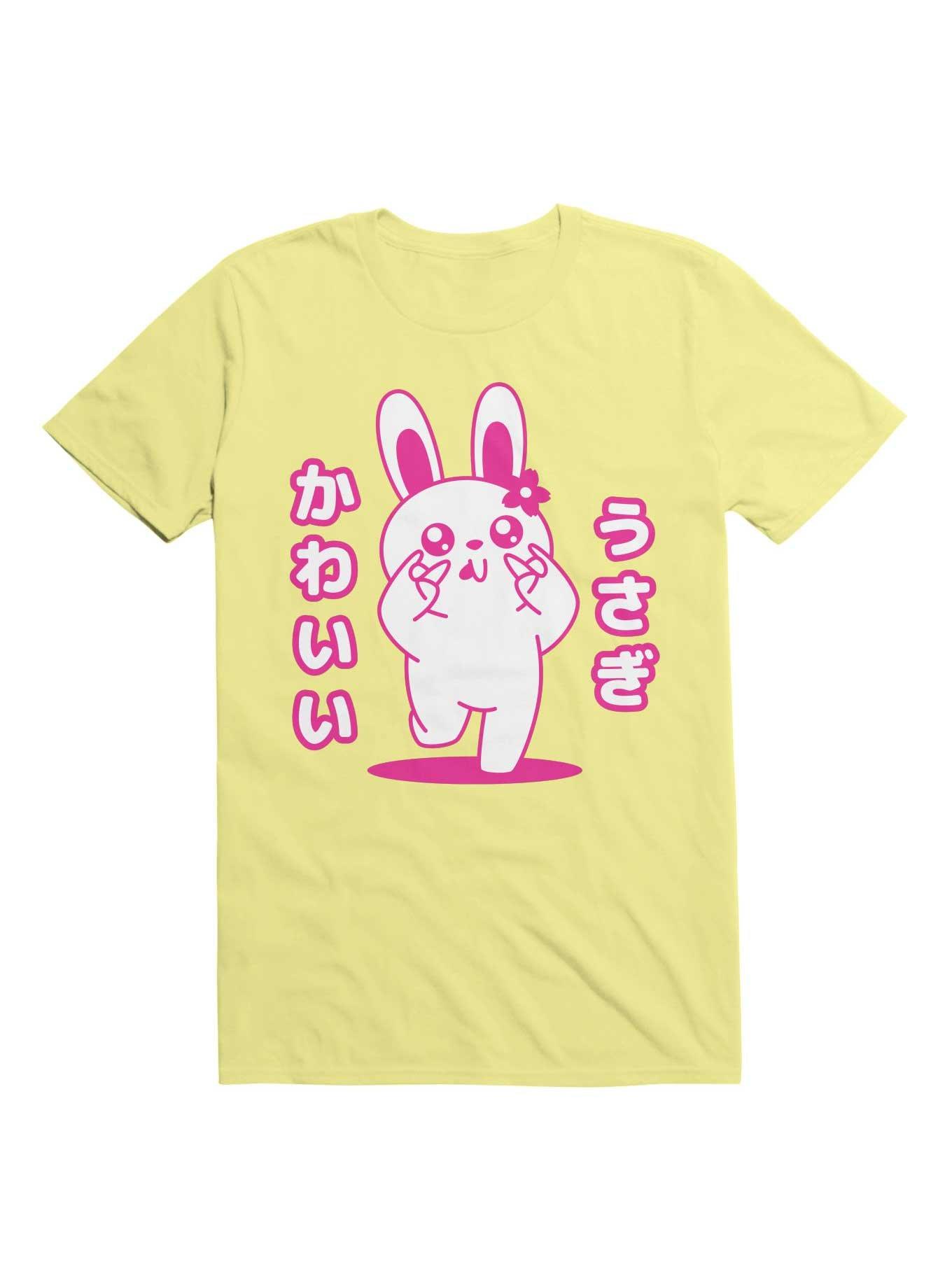 Kawaii Pink Bunny T-Shirt, CORN SILK, hi-res