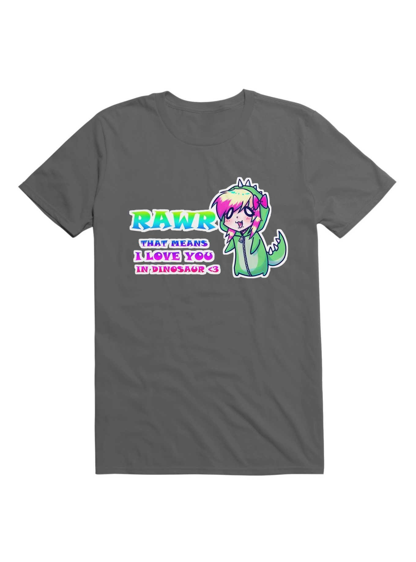 Kawaii RAWR XD T-Shirt, CHARCOAL, hi-res