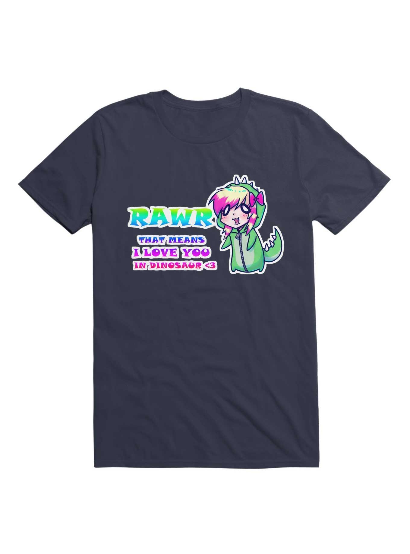 Kawaii RAWR XD T-Shirt, NAVY, hi-res