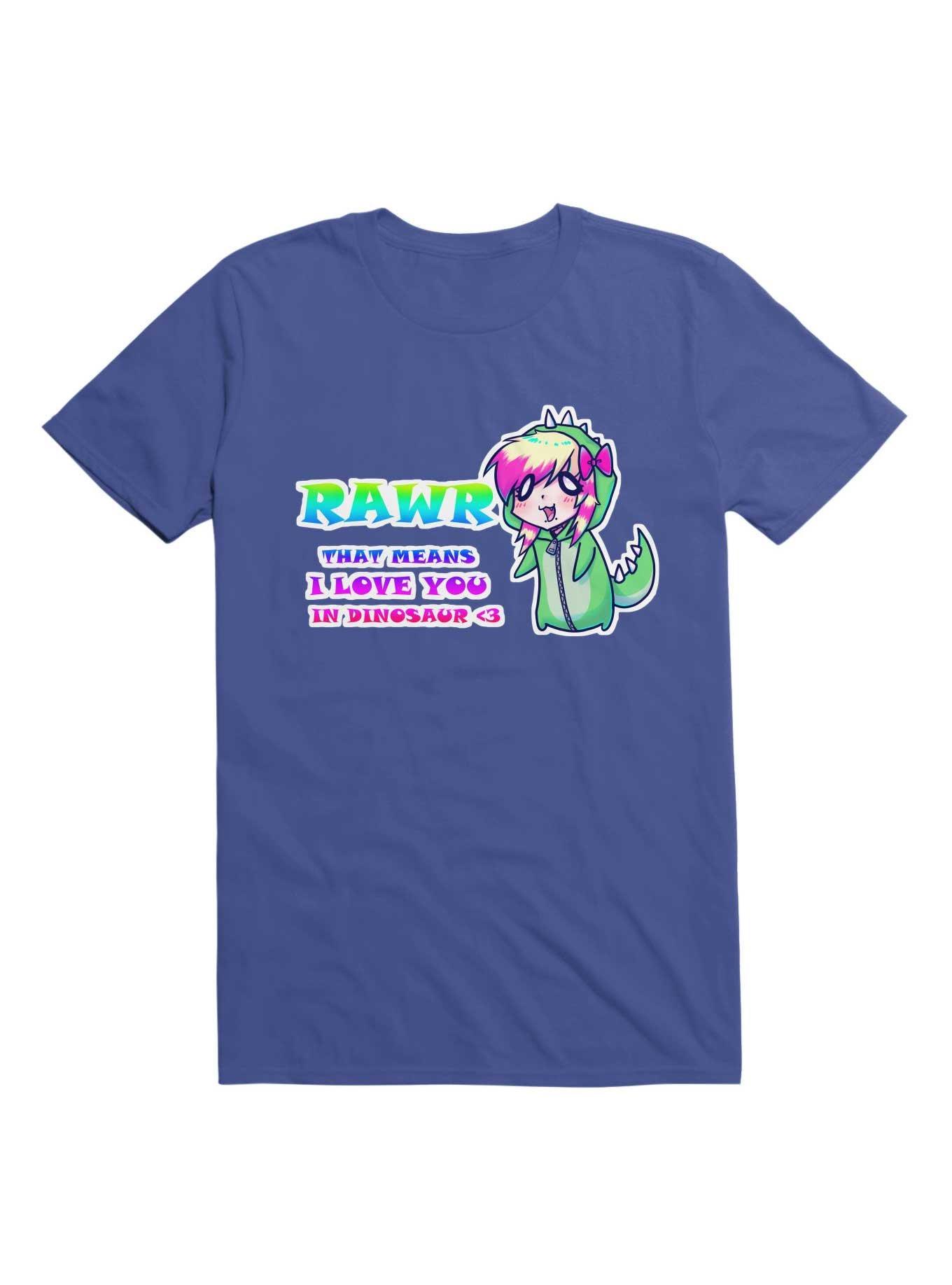 Kawaii RAWR XD T-Shirt, ROYAL, hi-res