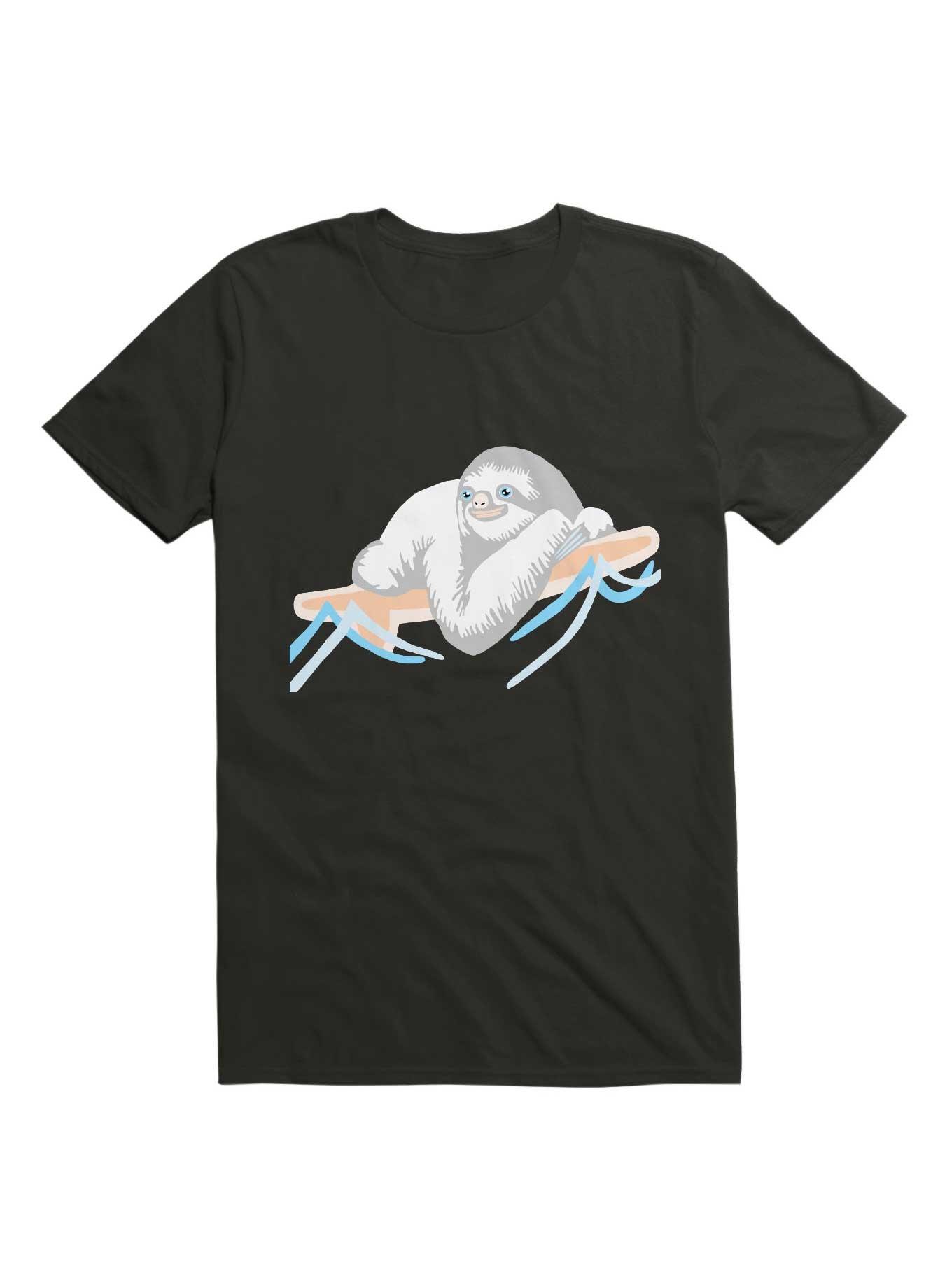 Kawaii Slothing T-Shirt, BLACK, hi-res