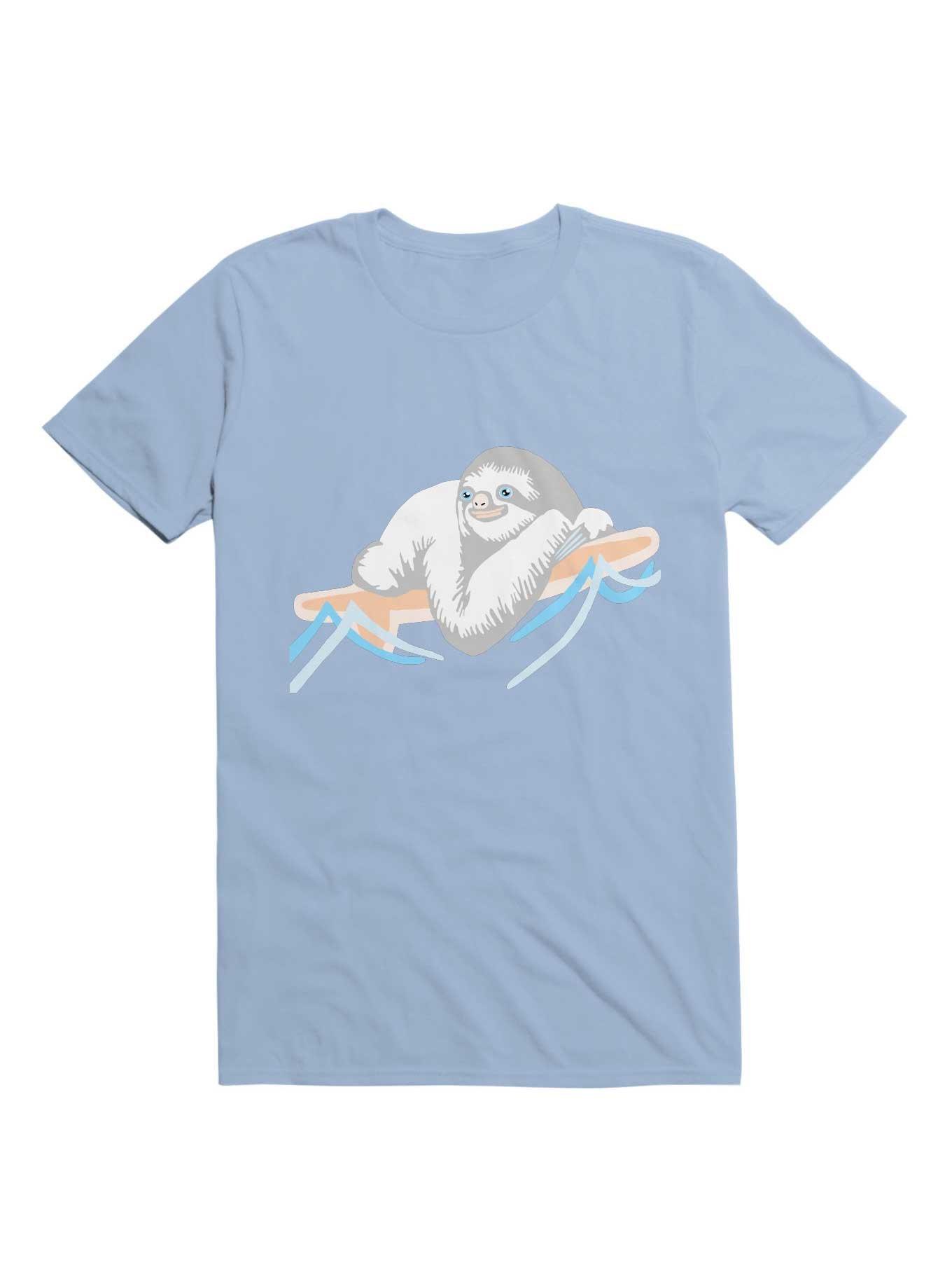 Kawaii Slothing T-Shirt, LIGHT BLUE, hi-res