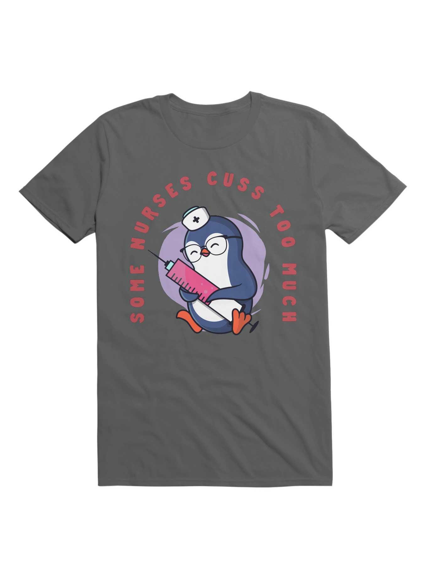 Kawaii Some Nurses Cuss Too Much T-Shirt, CHARCOAL, hi-res
