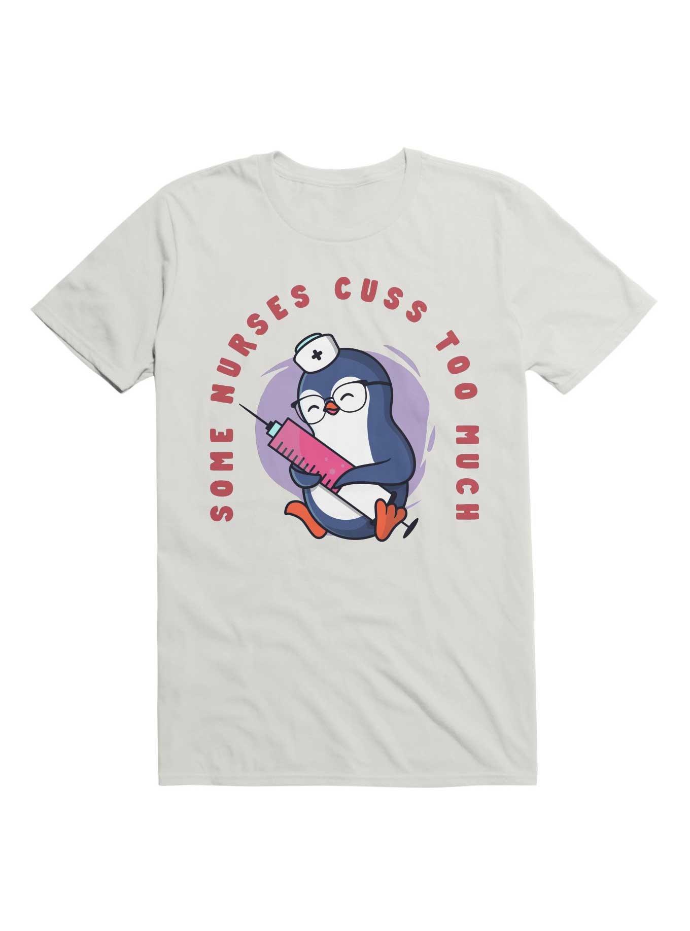 Kawaii Some Nurses Cuss Too Much T-Shirt, WHITE, hi-res