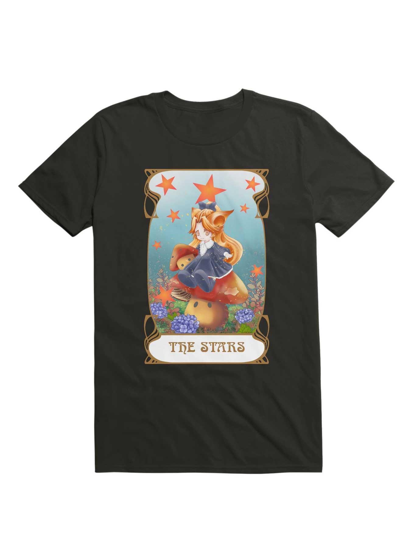 Kawaii Tarot : The Stars T-Shirt, BLACK, hi-res