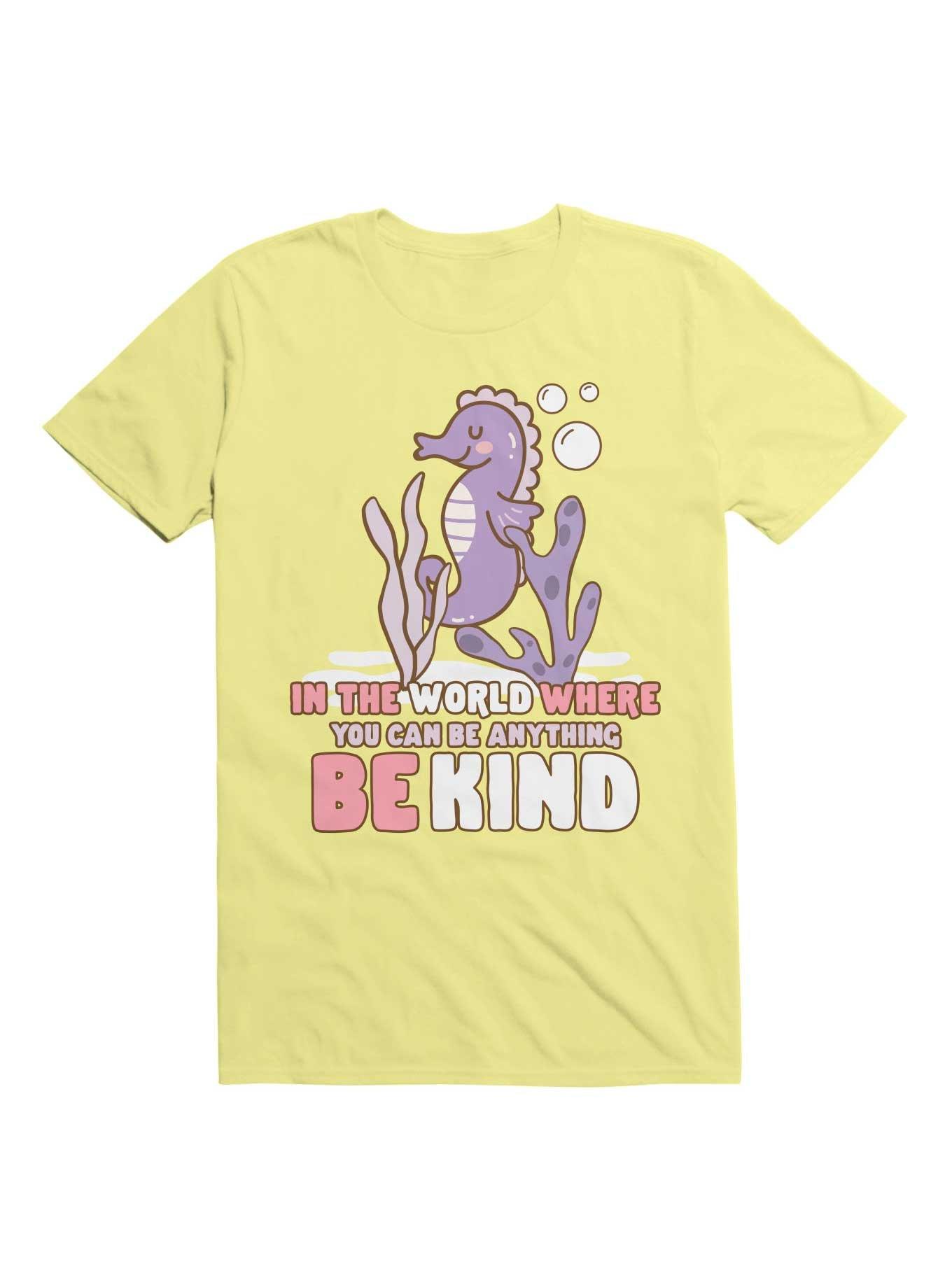 Kawaii In The World Where You Can Be Anything Be Kind T-Shirt, CORN SILK, hi-res