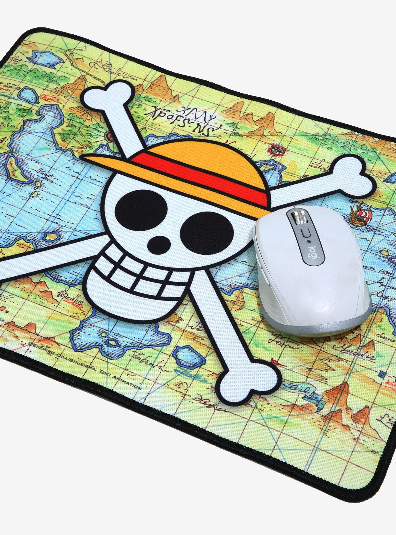 One Piece Straw Hat Pirates Jolly Roger Map Wide Mousepad, , hi-res