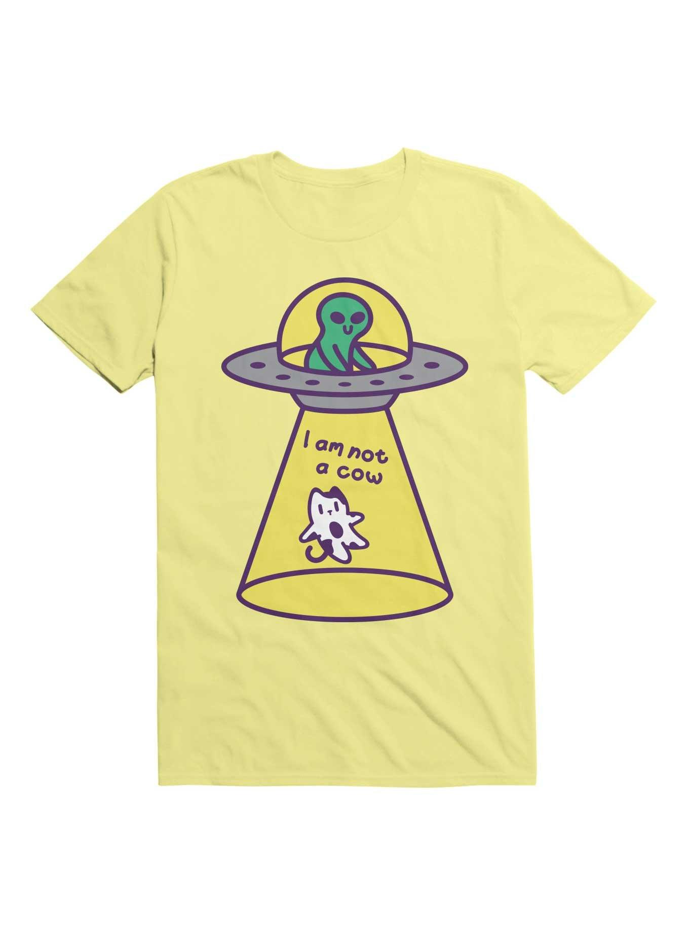 THRDLESS Kawaii Cat Abduction By Alien T-Shirt