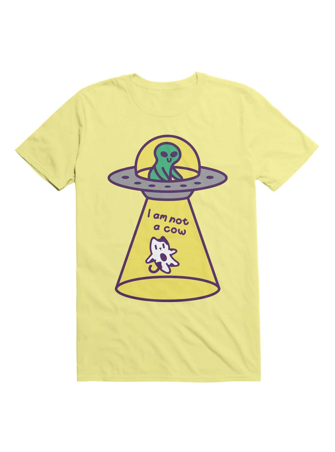 Kawaii Cat Abduction By Alien T-Shirt, , hi-res