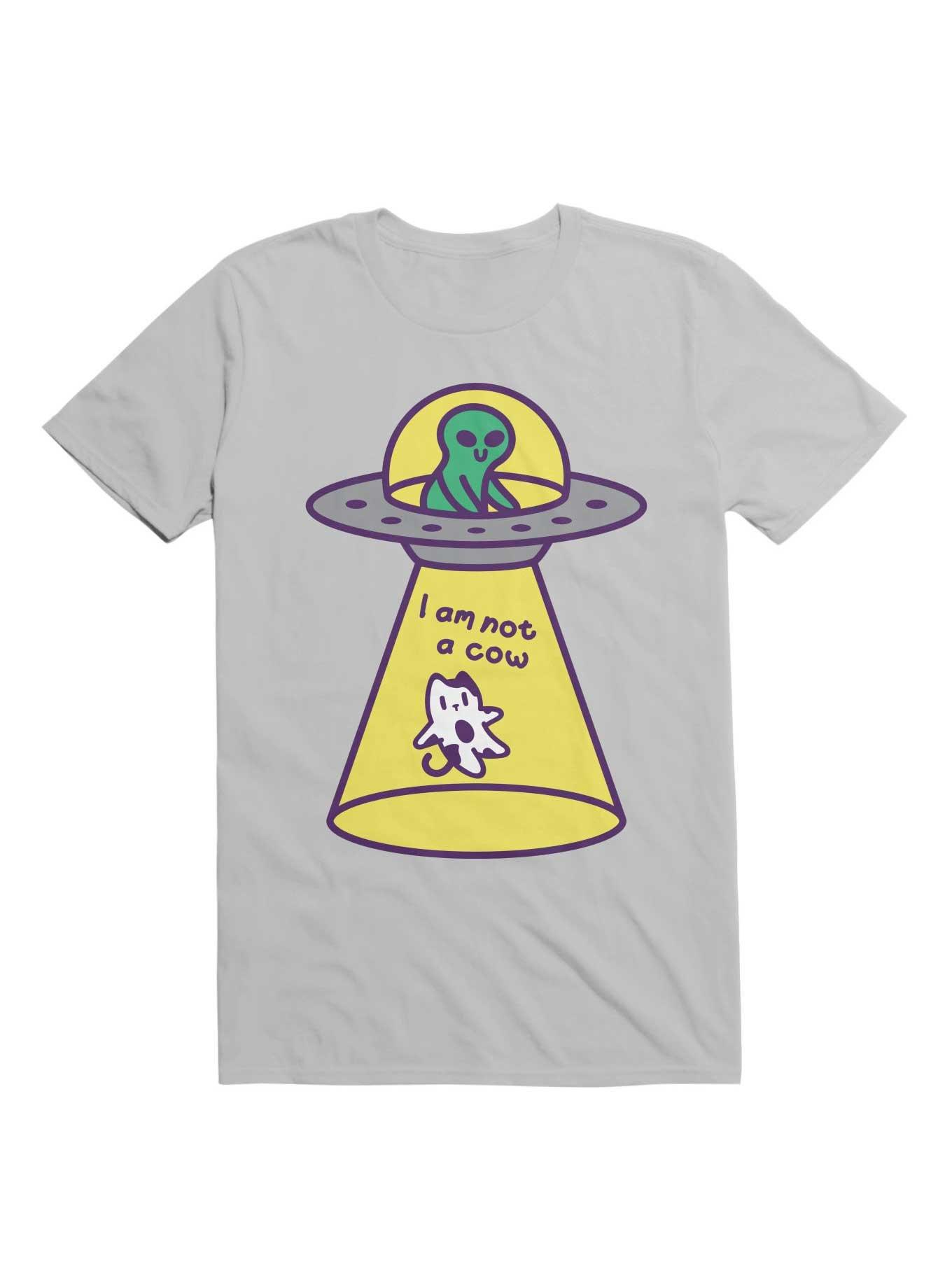 Kawaii Cat Abduction By Alien T-Shirt, , hi-res