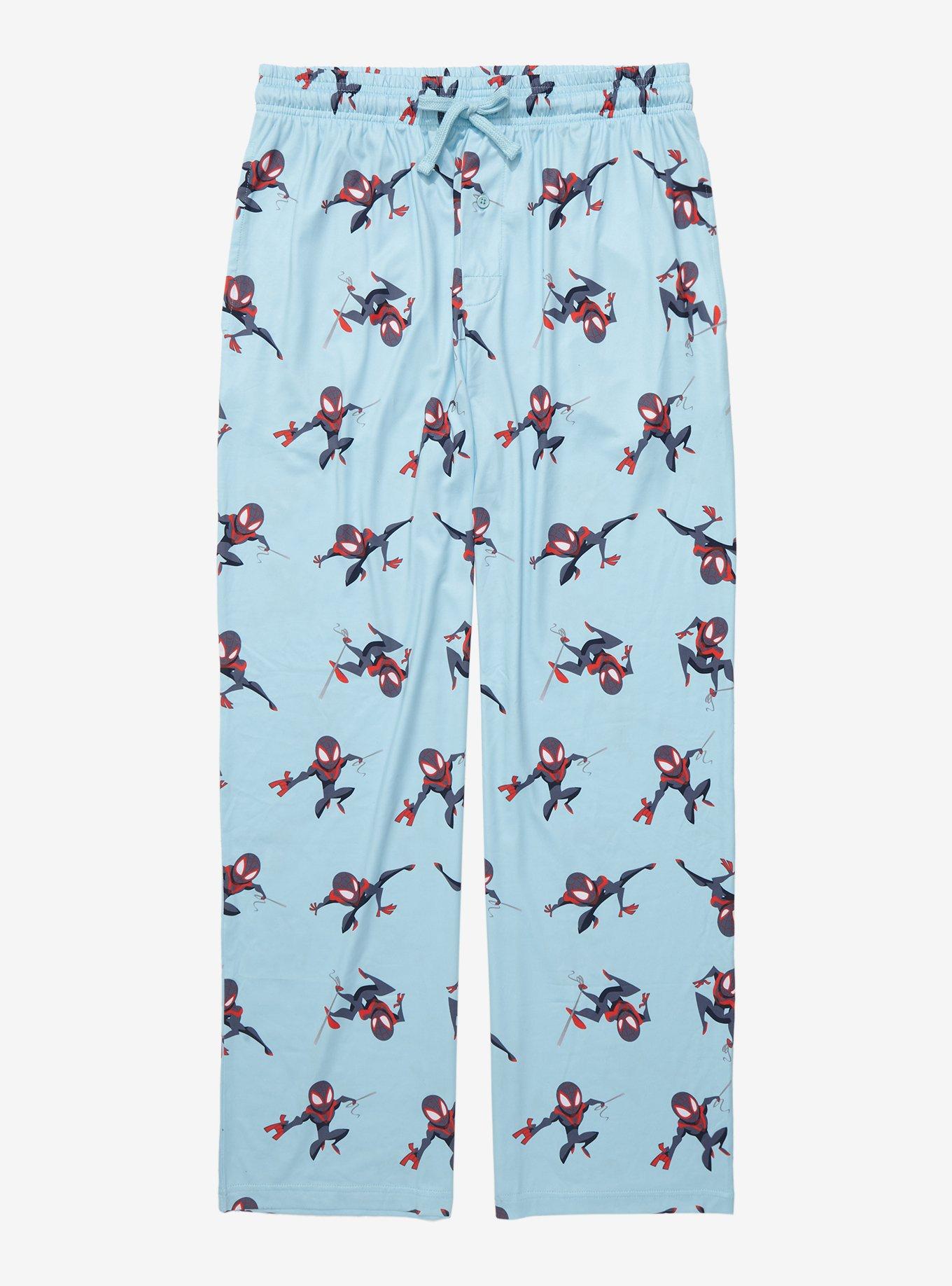 Marvel Spider Man Into the Spider Verse Miles Morales Allover Print Sleep Pants BoxLunch