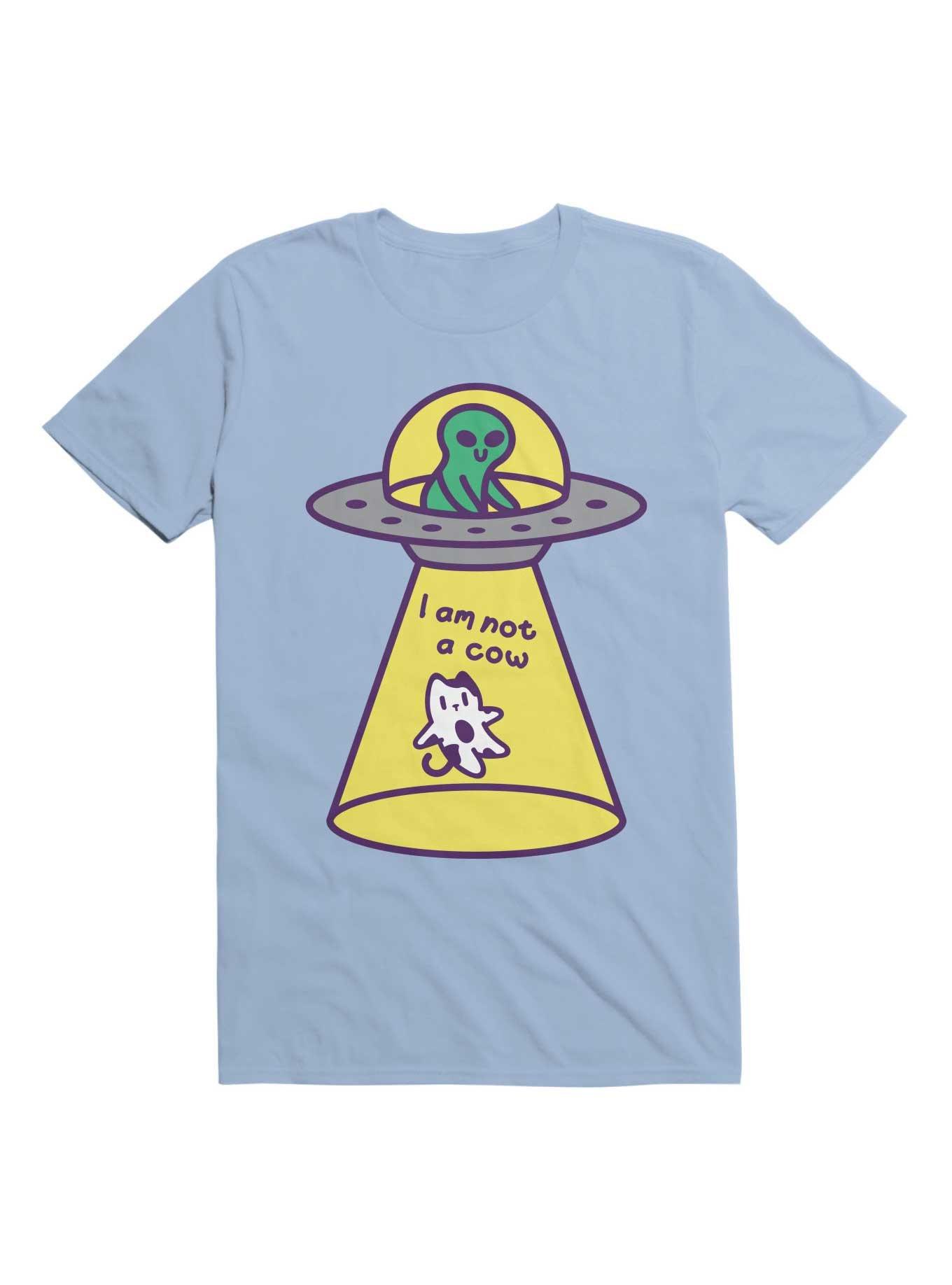 Kawaii Cat Abduction By Alien T-Shirt, , hi-res