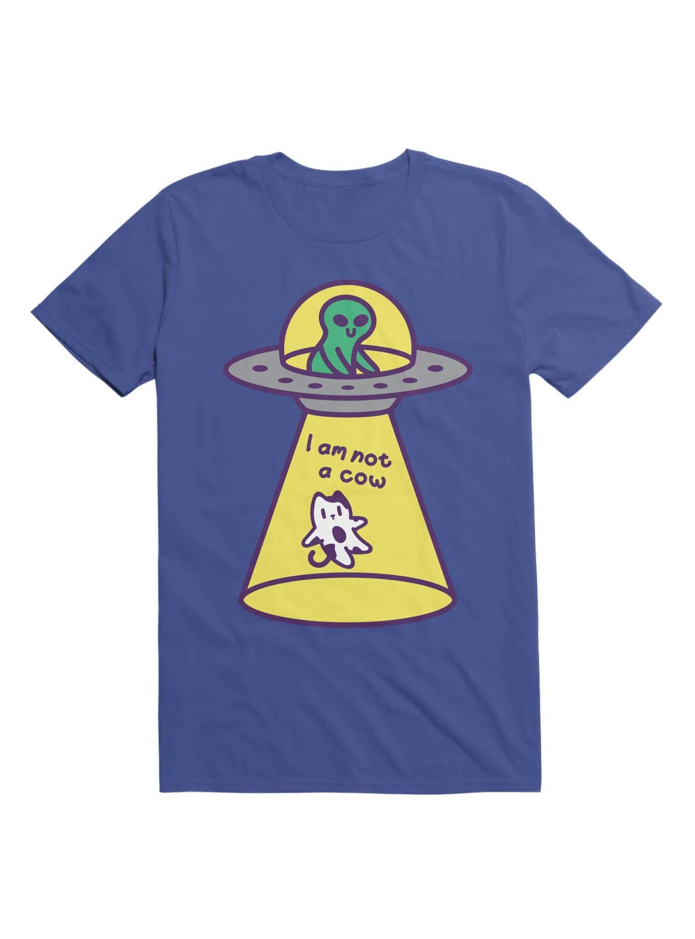 Kawaii Cat Abduction By Alien T-Shirt, , hi-res