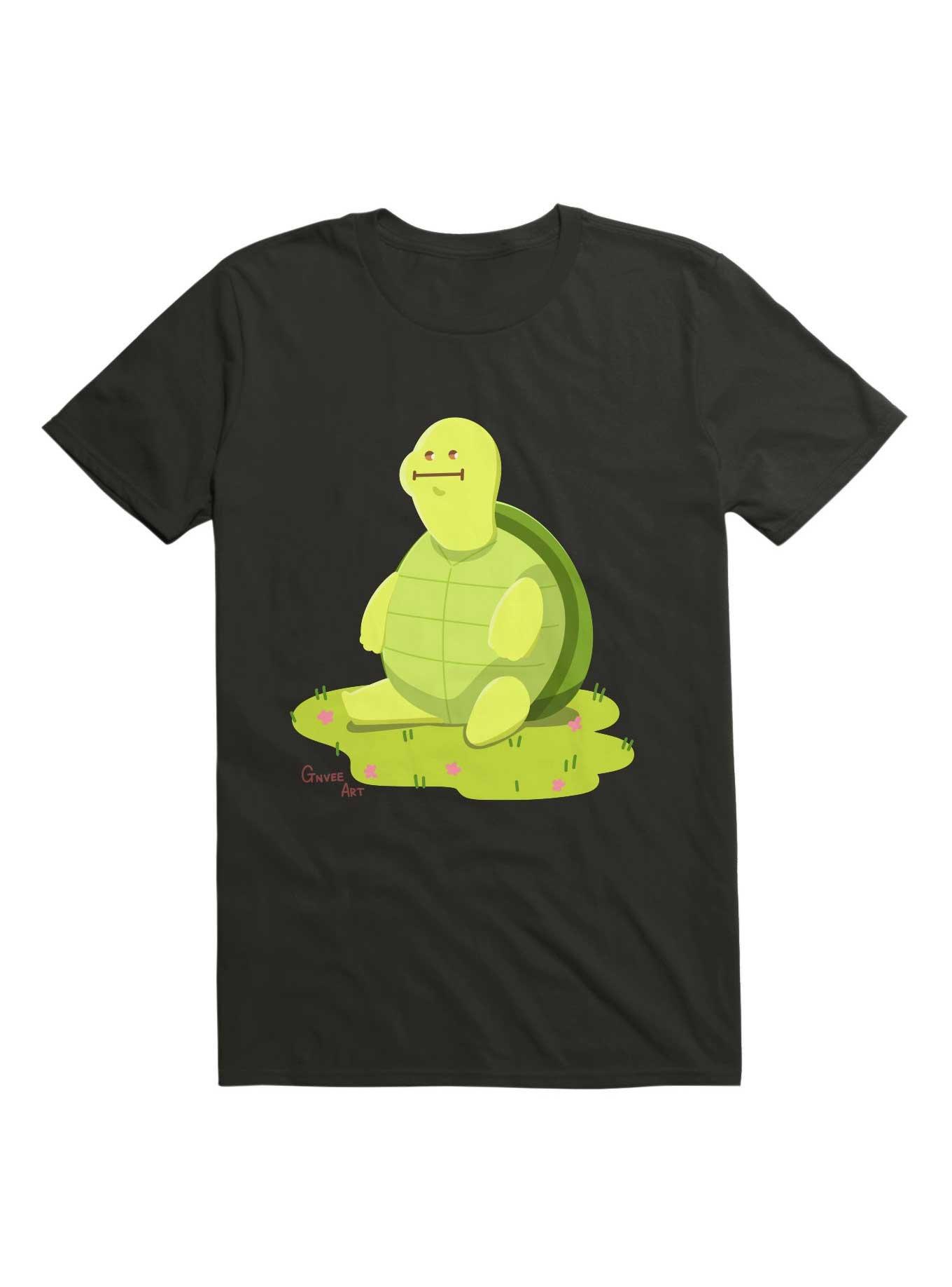 Kawaii Derpy Mr. Tortoise T-Shirt, BLACK, hi-res