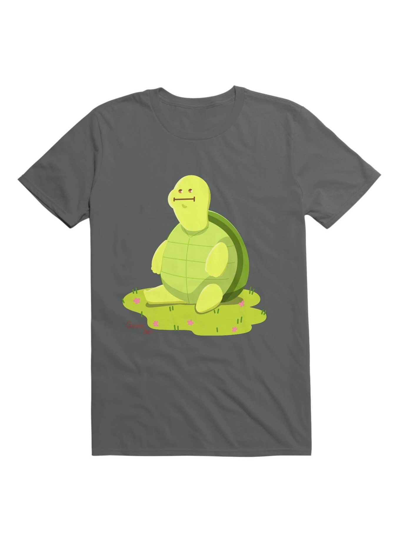 Kawaii Derpy Mr. Tortoise T-Shirt, CHARCOAL, hi-res