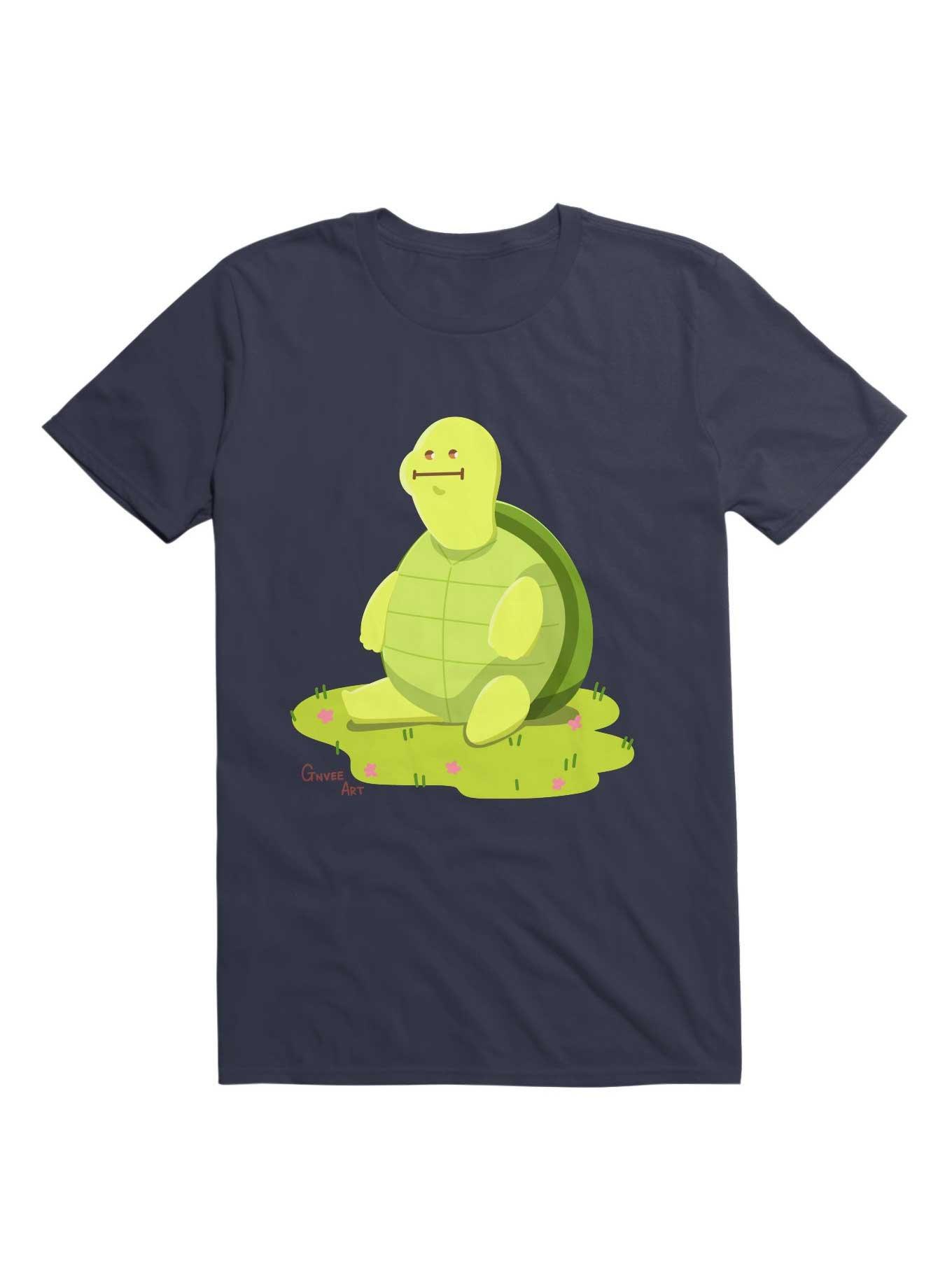 Kawaii Derpy Mr. Tortoise T-Shirt, NAVY, hi-res
