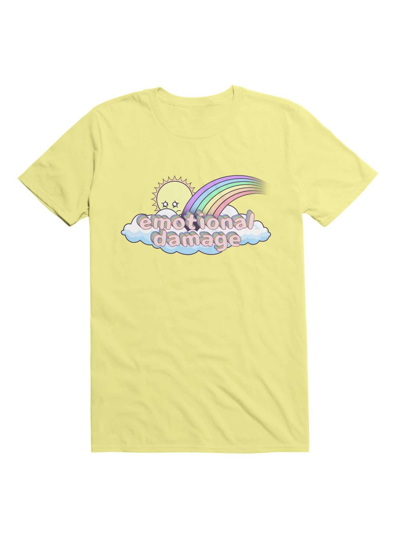 Kawaii Emotional Damage Kawaii Rainbow Sun T-Shirt, CORN SILK, hi-res