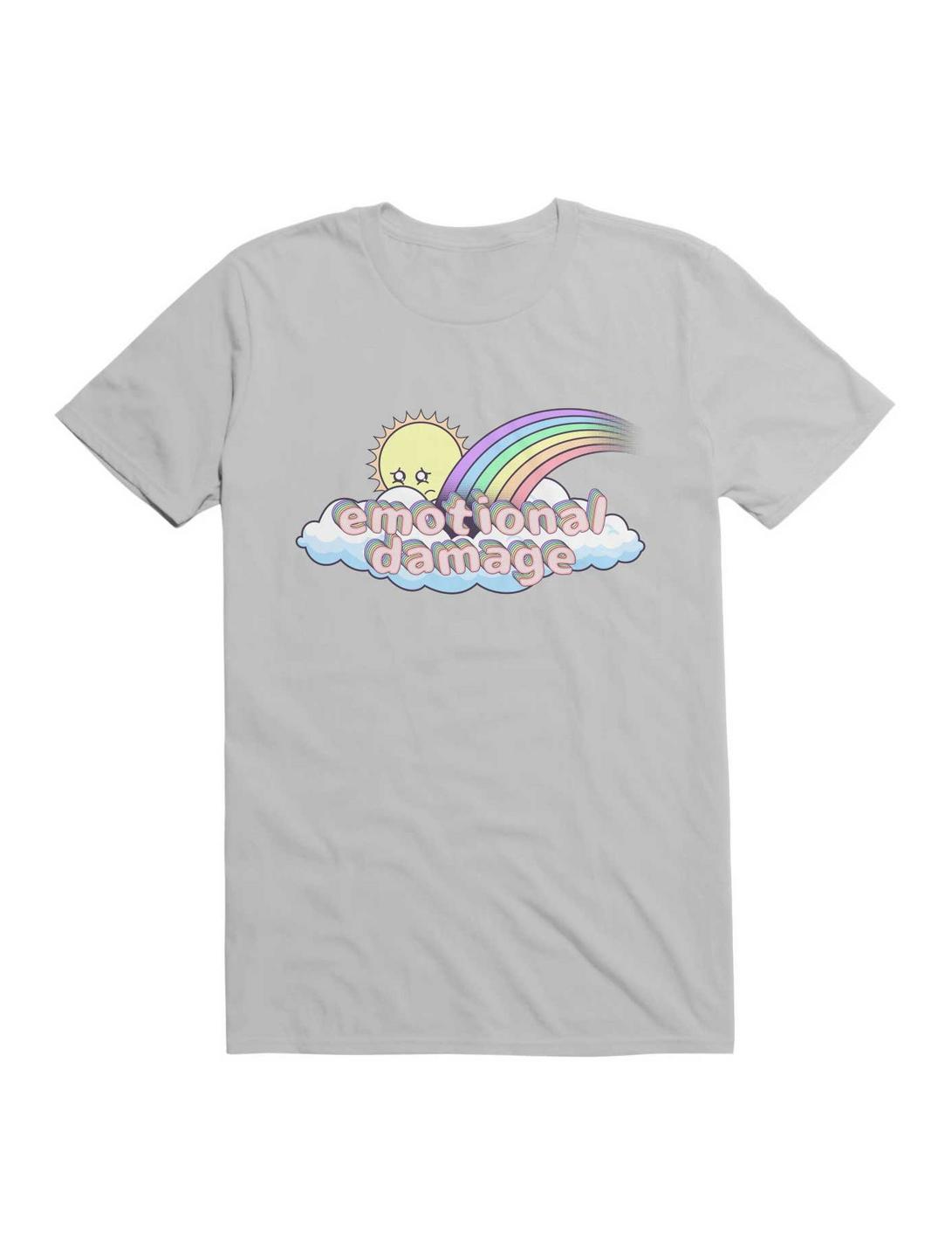 Kawaii Emotional Damage Kawaii Rainbow Sun T-Shirt, ICE GREY, hi-res