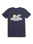 Kawaii Emotional Damage Kawaii Rainbow Sun T-Shirt, NAVY, hi-res