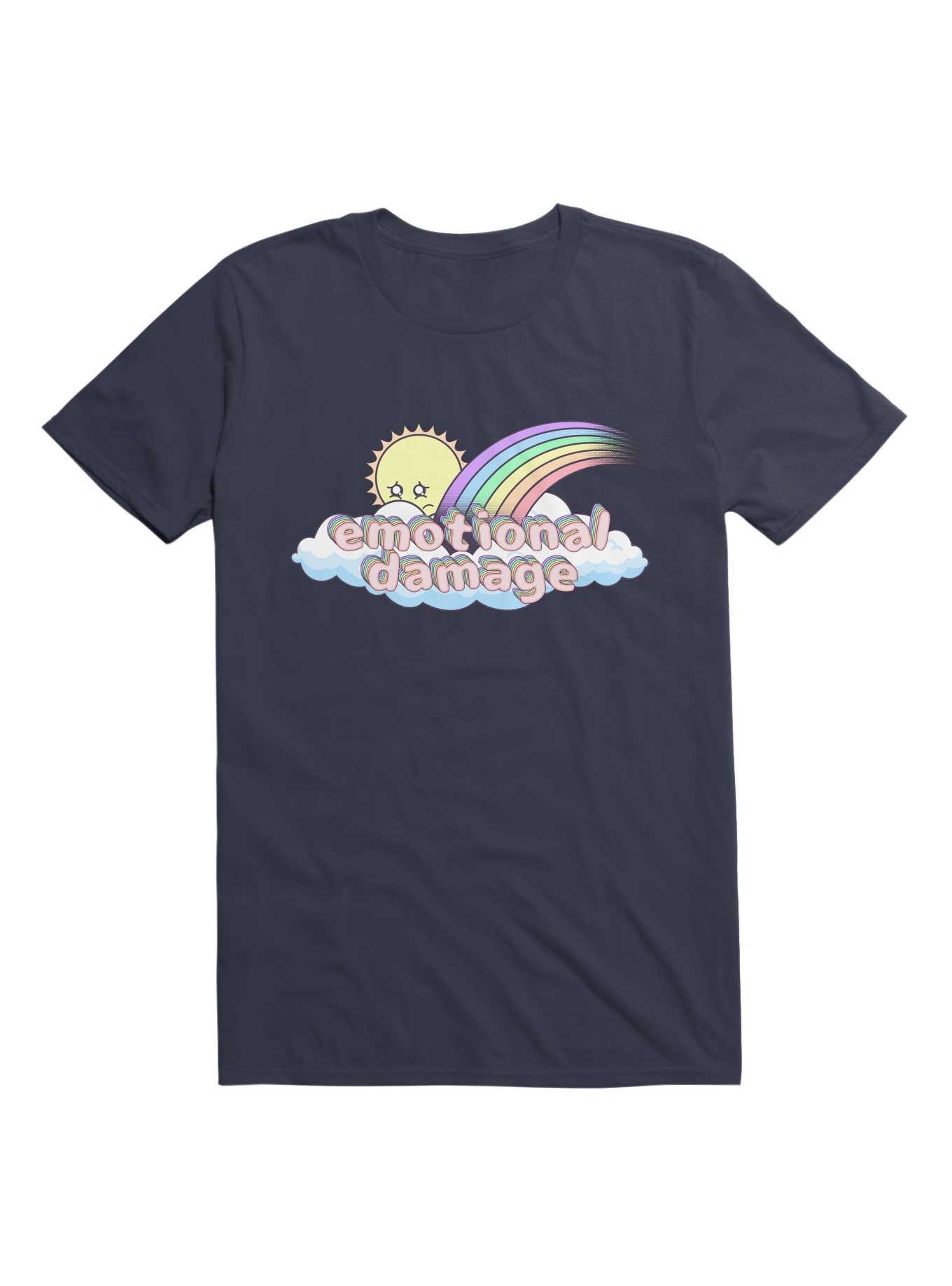 Kawaii Emotional Damage Kawaii Rainbow Sun T-Shirt, , hi-res