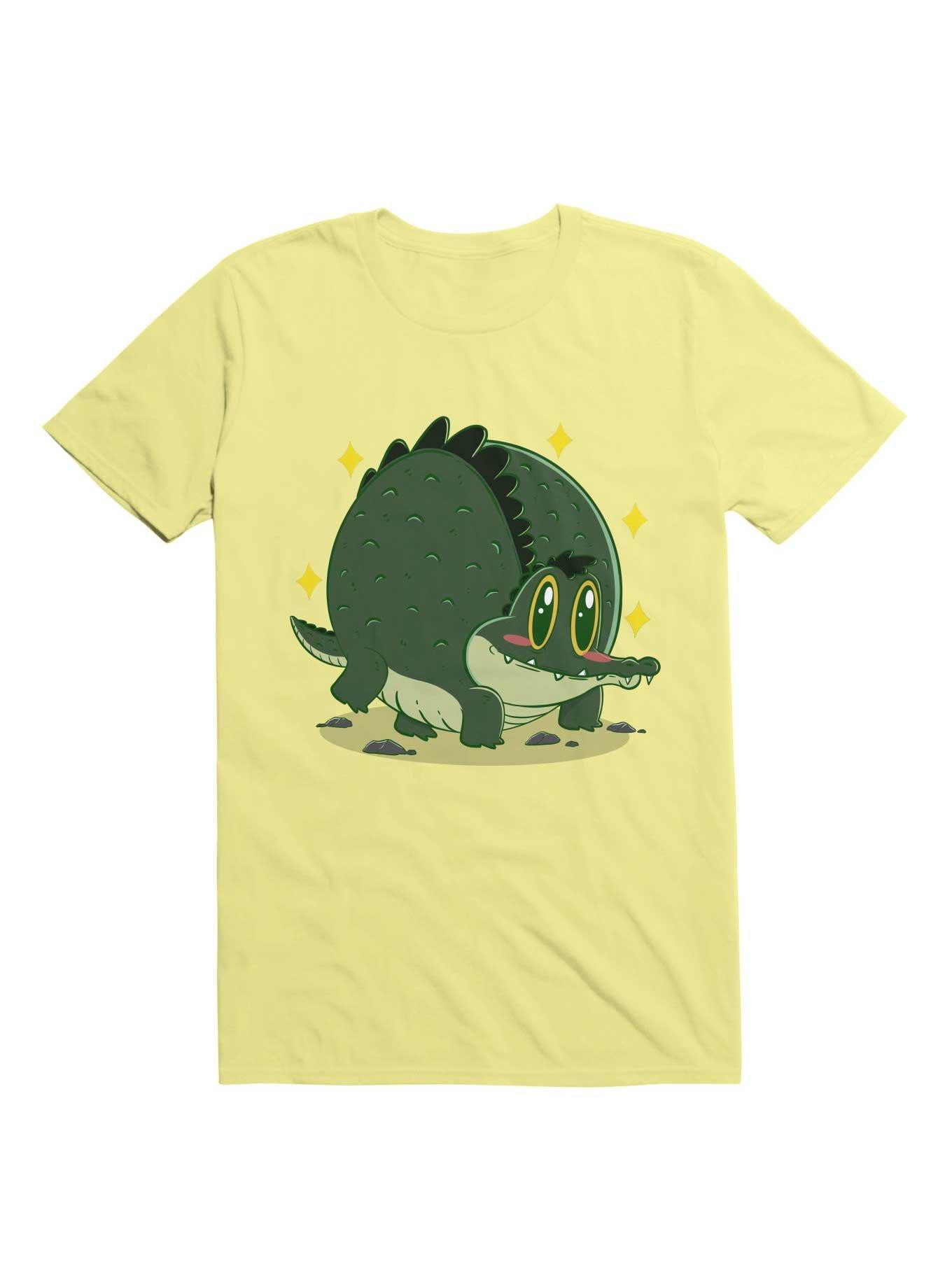 Kawaii Fatty Croc T-Shirt, CORN SILK, hi-res