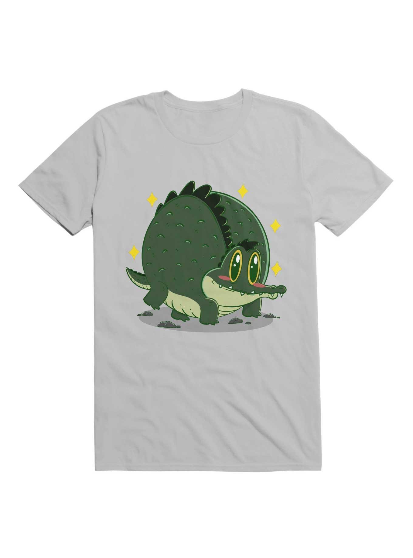 Kawaii Fatty Croc T-Shirt, ICE GREY, hi-res