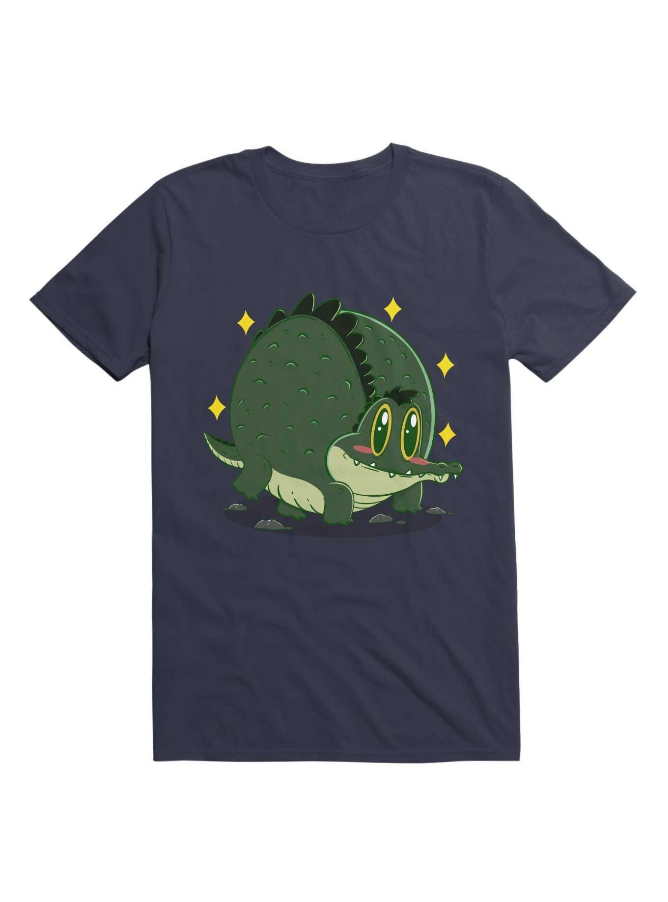 Kawaii Fatty Croc T-Shirt, NAVY, hi-res