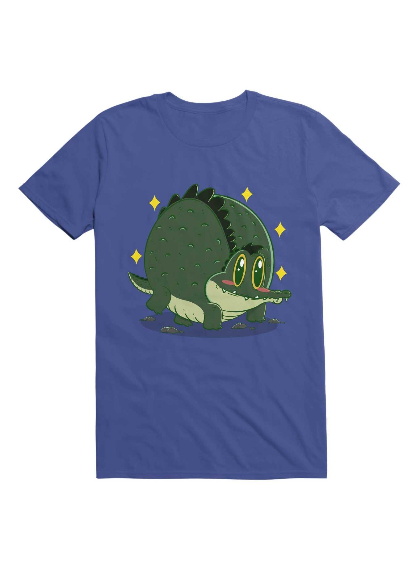 Kawaii Fatty Croc T-Shirt, ROYAL, hi-res
