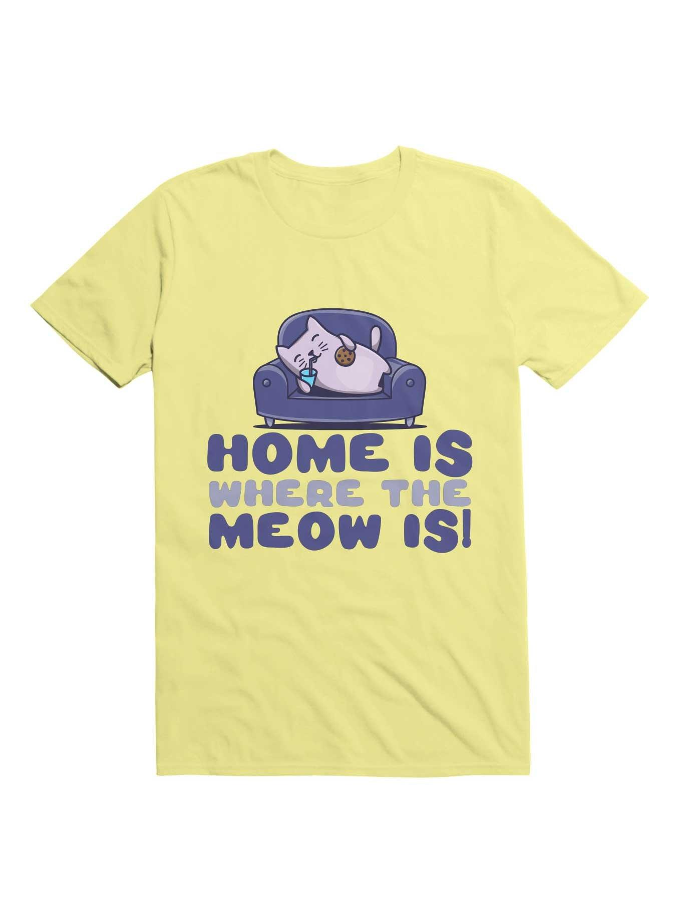 Kawaii Home Is Where The Meow Is T-Shirt, , hi-res