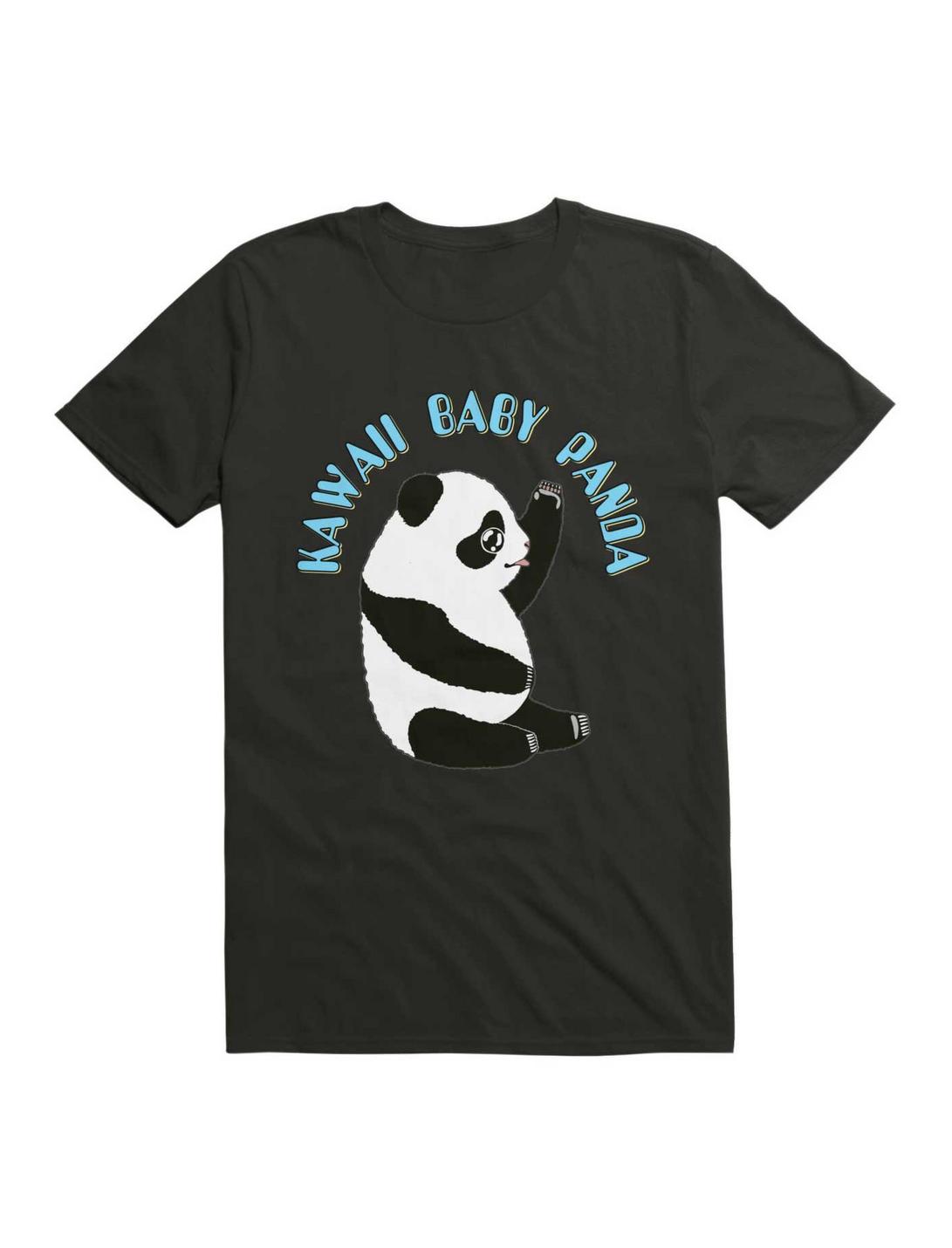 Kawaii Baby Panda T-Shirt, BLACK, hi-res