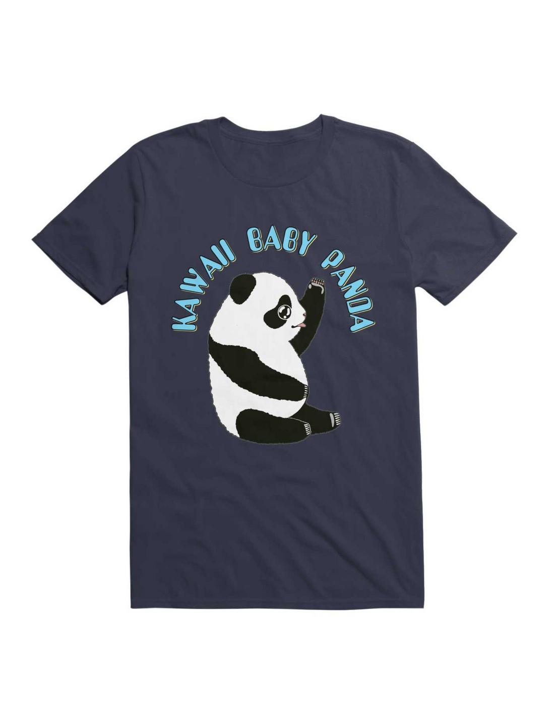 Kawaii Baby Panda T-Shirt, NAVY, hi-res