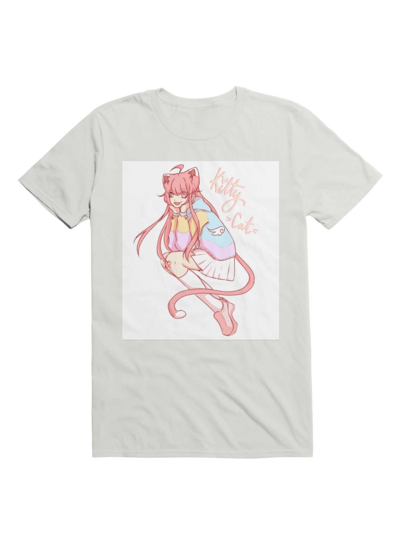 Kawaii Kitty Cat T-Shirt, WHITE, hi-res