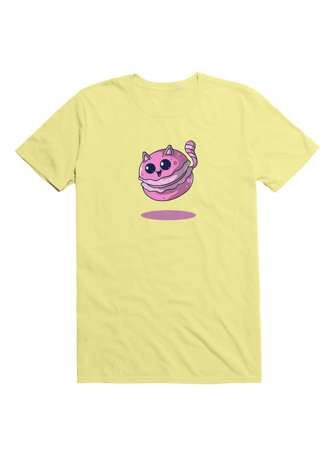 Kawaii Meowcaron Cute Cat T-Shirt, CORN SILK, hi-res