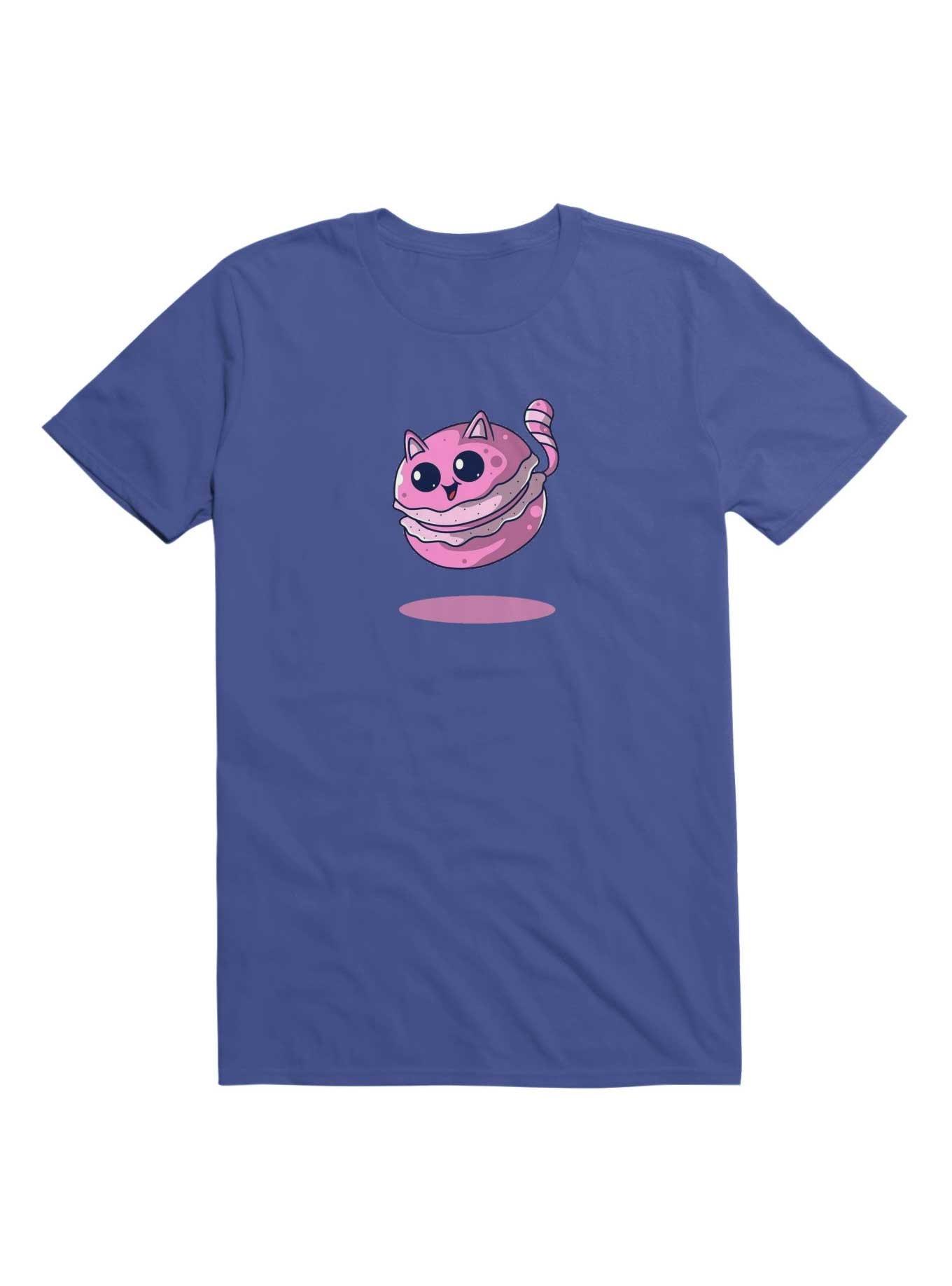 Kawaii Meowcaron Cute Cat T-Shirt, ROYAL, hi-res