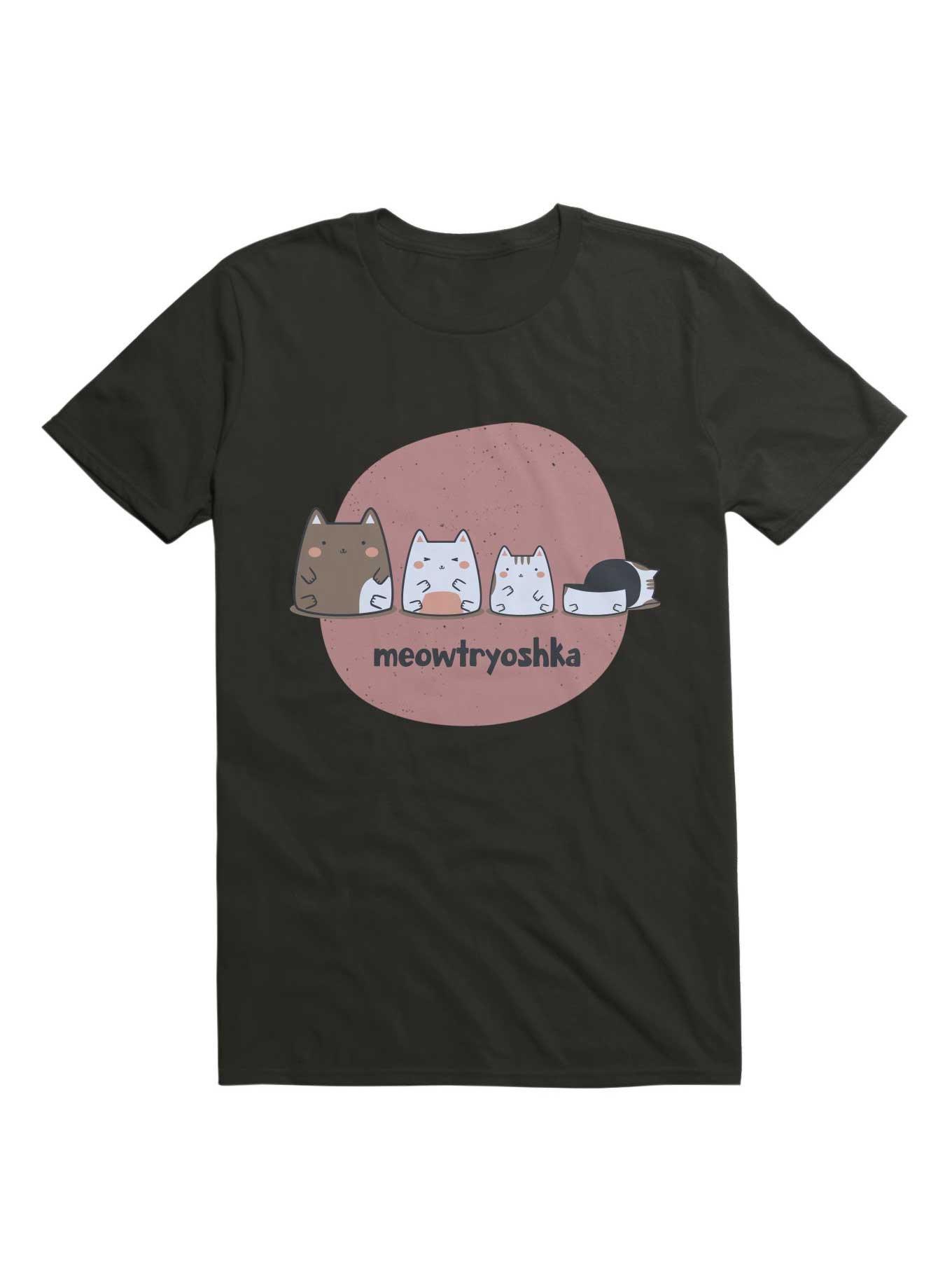 Kawaii Meowtryoshka T-Shirt, BLACK, hi-res