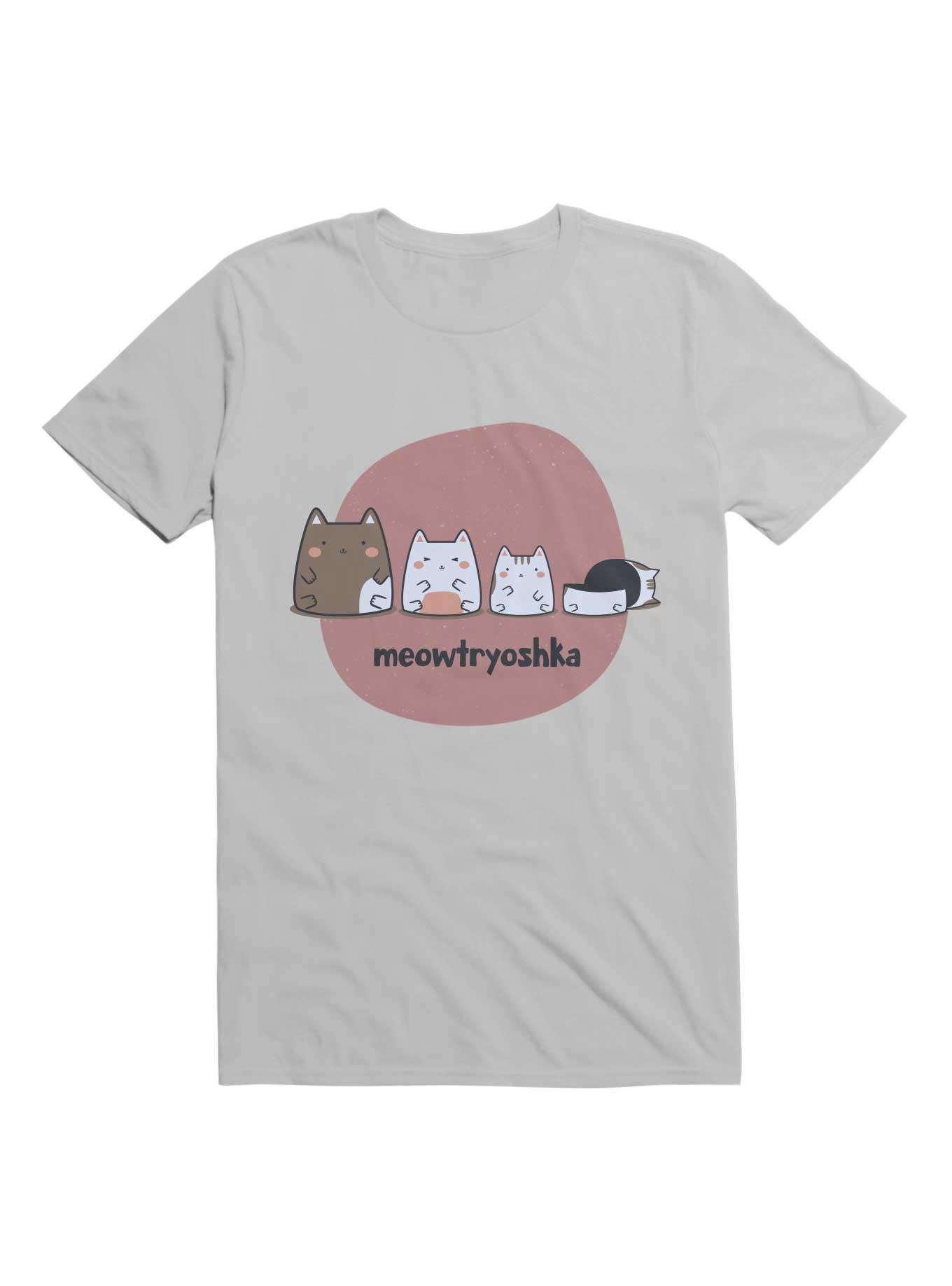 Kawaii Meowtryoshka T-Shirt, ICE GREY, hi-res