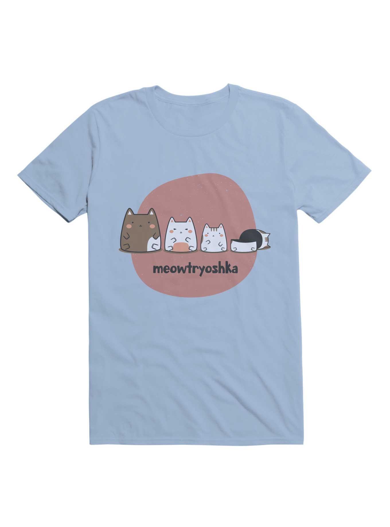 Kawaii Meowtryoshka T-Shirt, LIGHT BLUE, hi-res