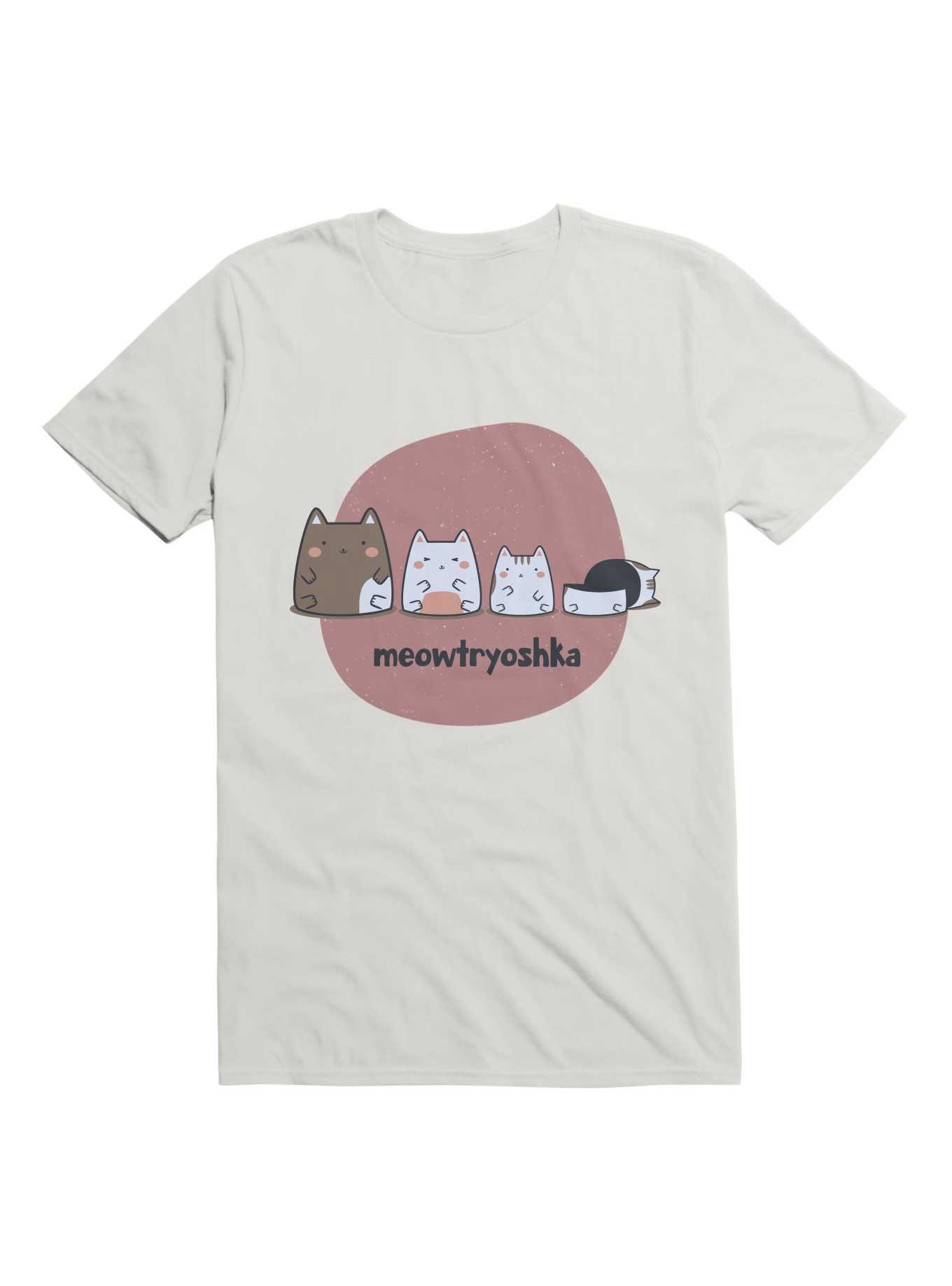 Kawaii Meowtryoshka T-Shirt, WHITE, hi-res