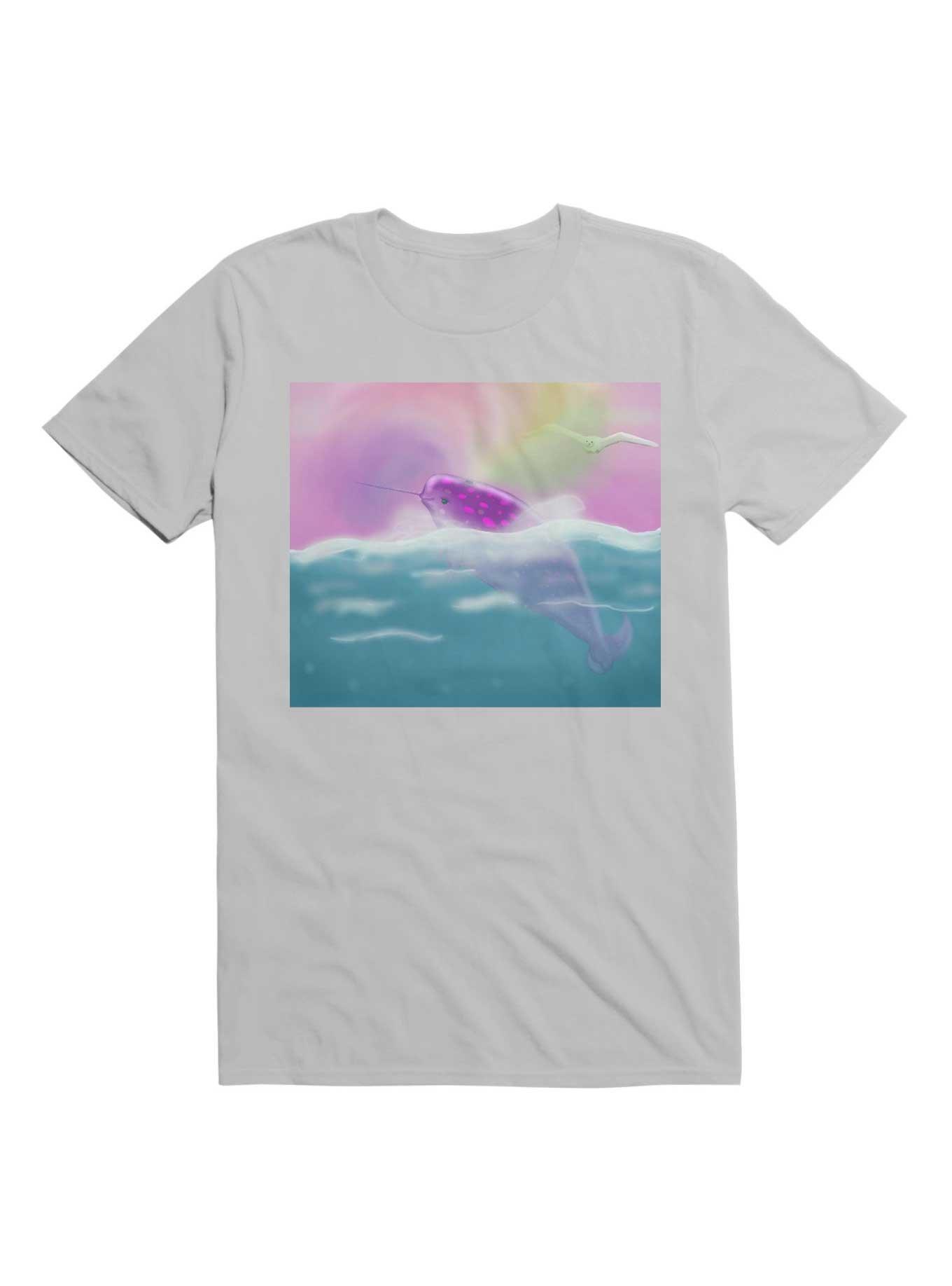 Kawaii Narwhal T-Shirt, ICE GREY, hi-res