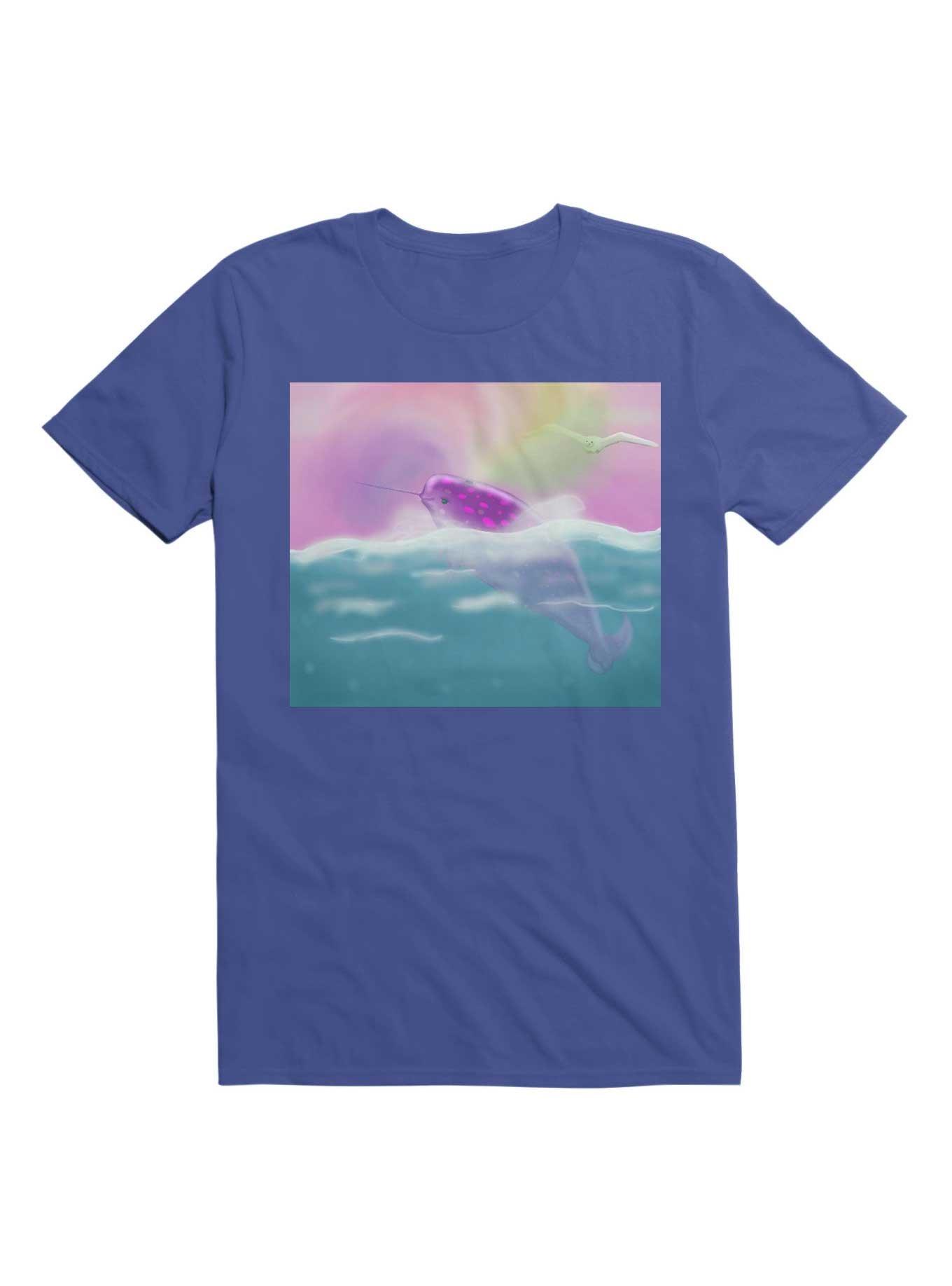 Kawaii Narwhal T-Shirt, ROYAL, hi-res
